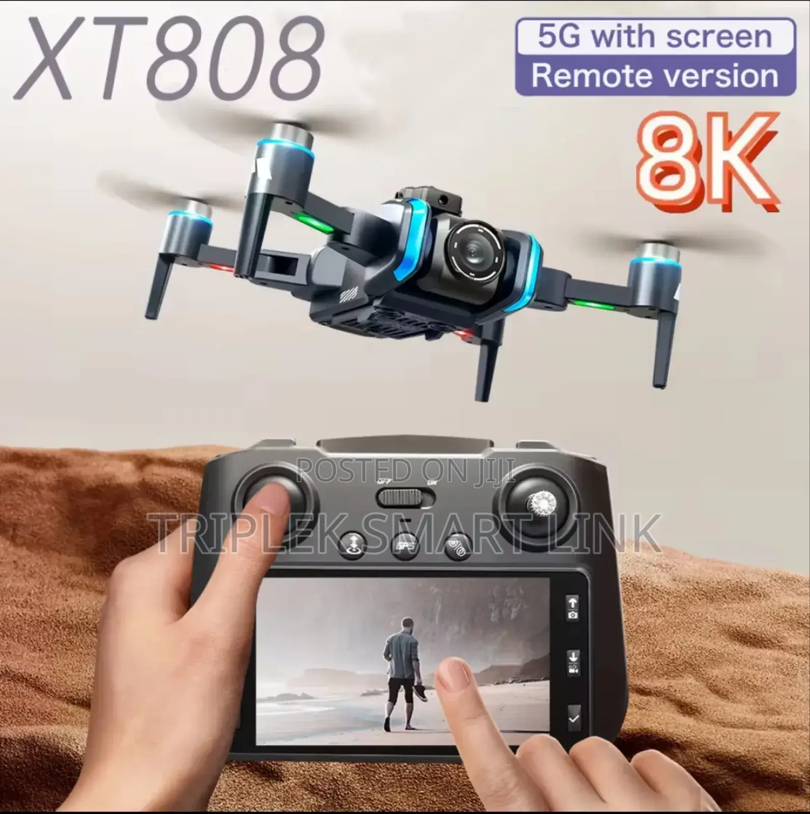 Xt808 Screen Display 5g 2km Rc GPS Hd Camera Professional Drone.