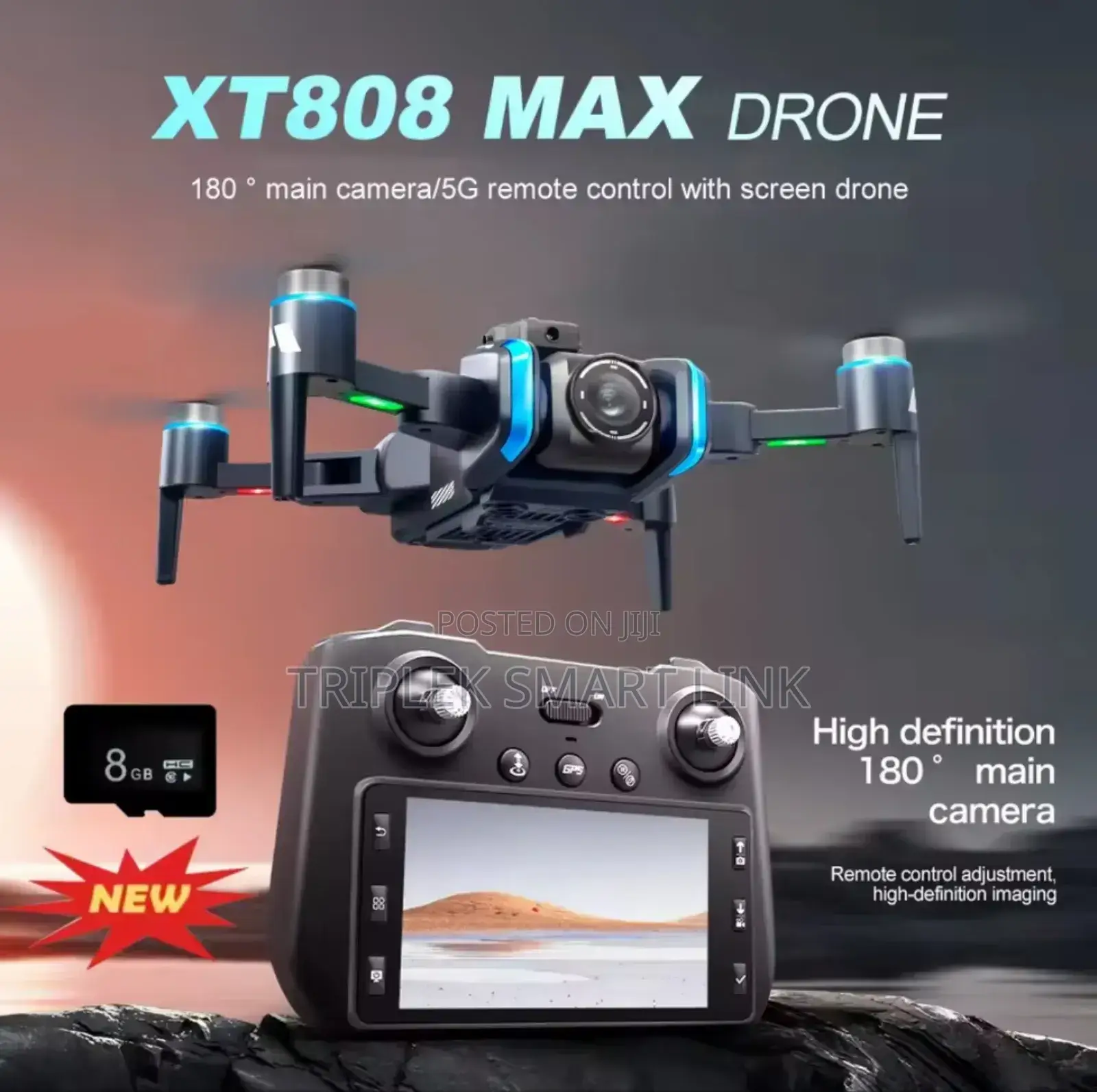 Xt808 Screen Display 5g 2km Rc GPS Hd Camera Professional Drone.