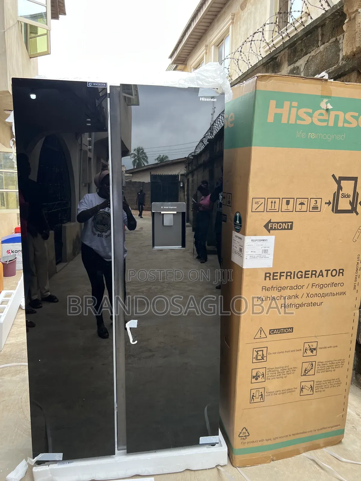 New Hisense Inverter Mirror Fridge Freezer 529l
