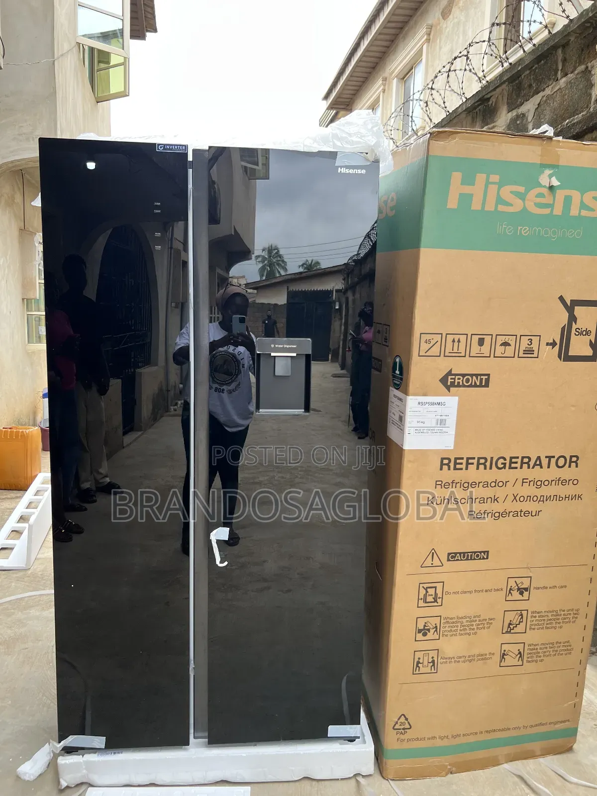 The Home Suitable 529l Black Door Side by Side Ref