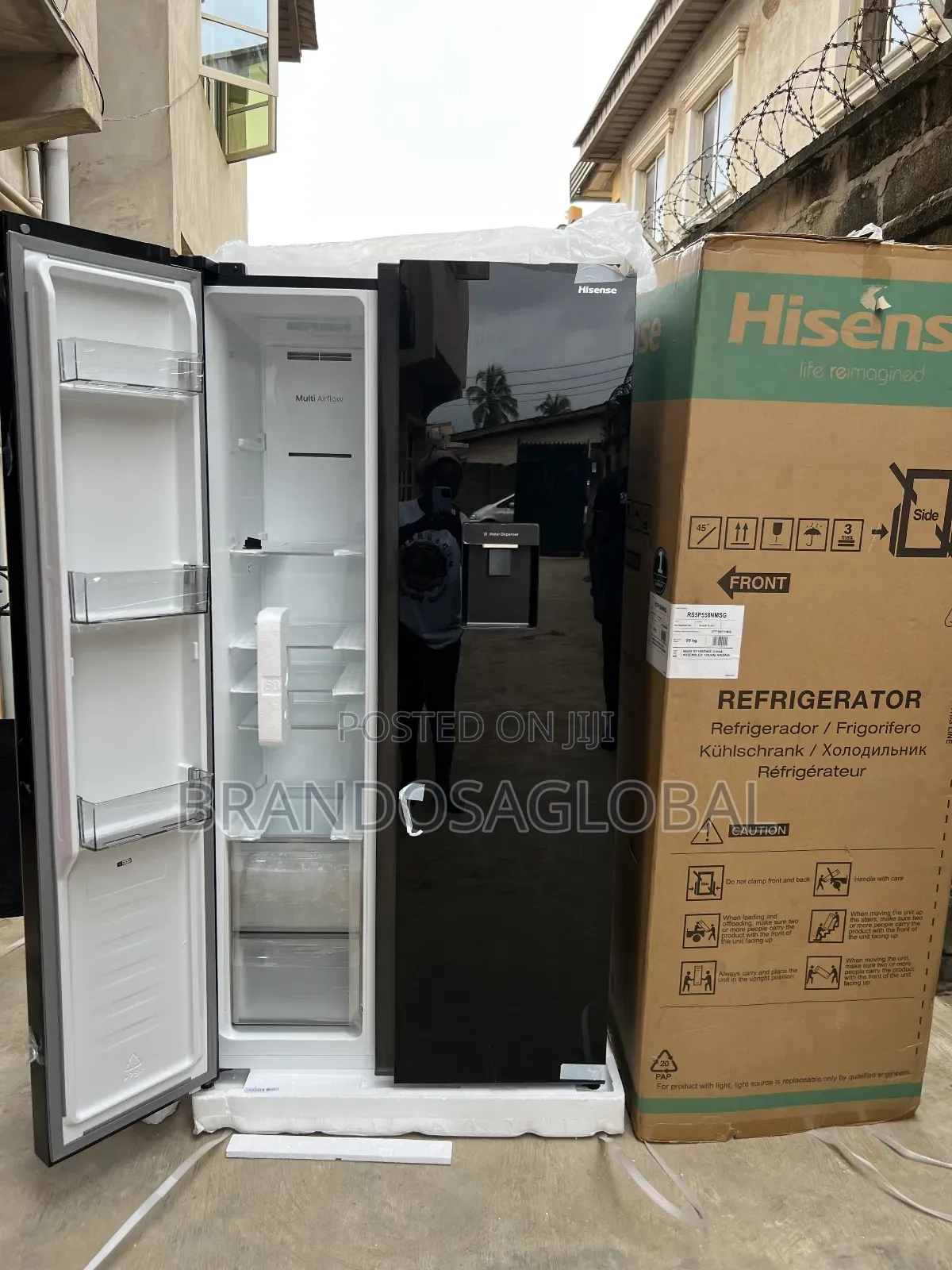 Hisense 529l Side by Side Multi-Air Flow and Inverter Fridge