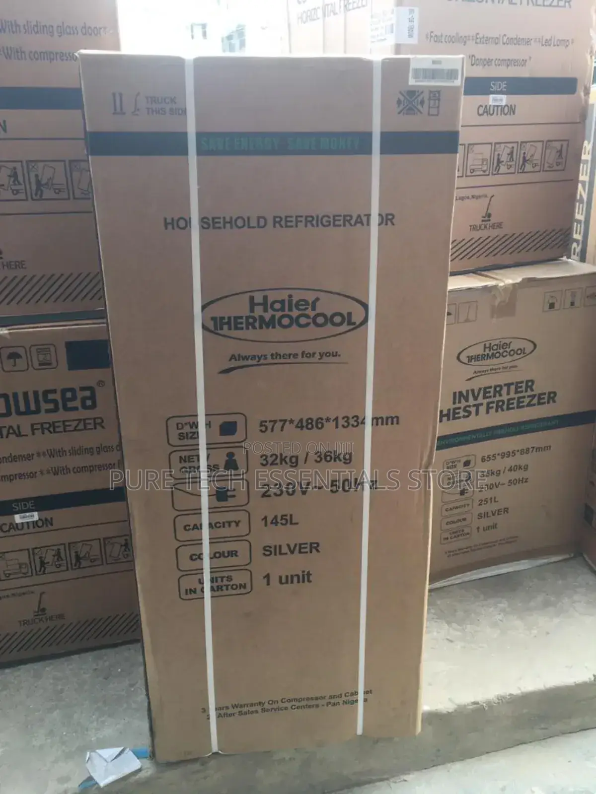 Original Haier Thermocool Double Door Refrigerator 145liters