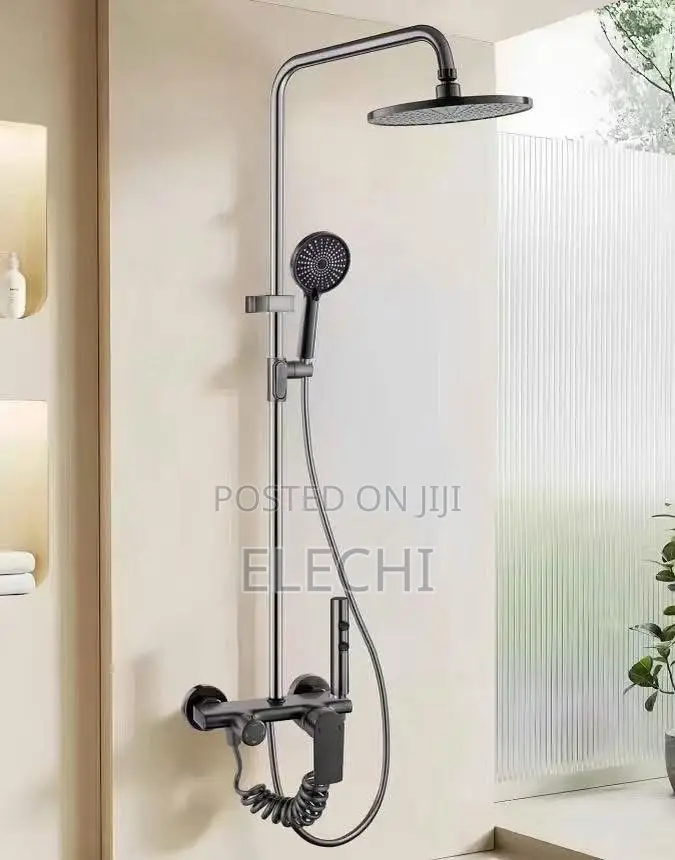 Luxury Standing Shower Heavy Duty (Black And Gray)