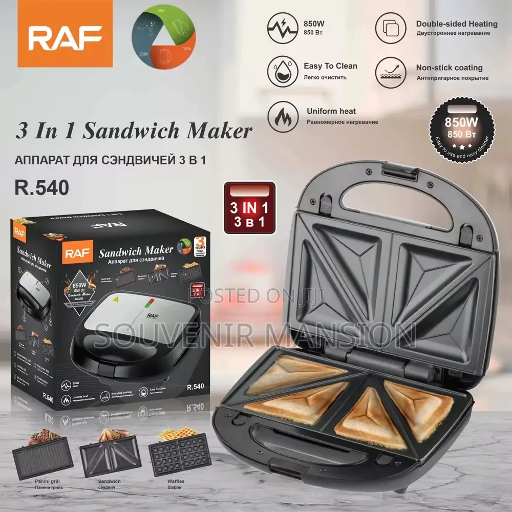 Raf 3 in 1 Removable Sandwich Maker Machine