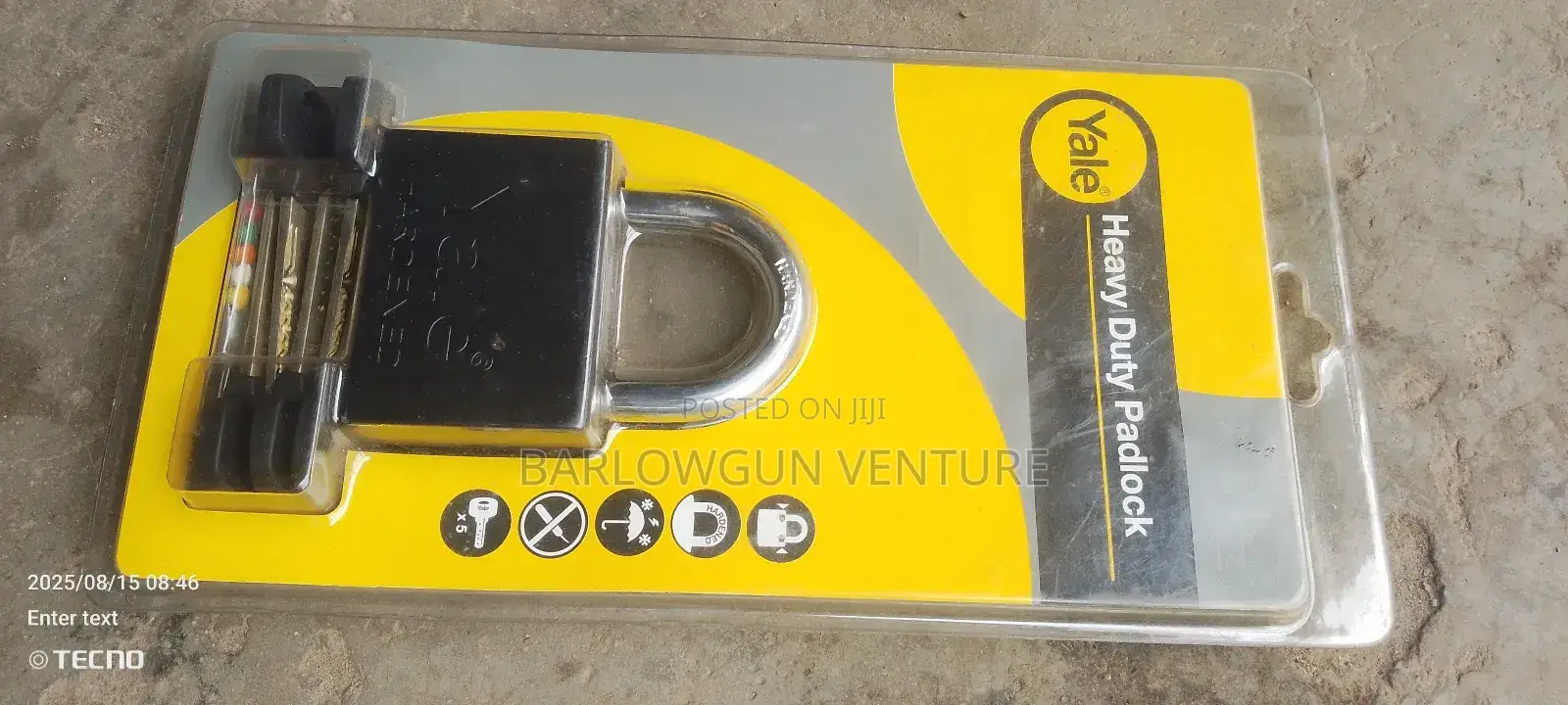 Yale Padlock Black 70mm