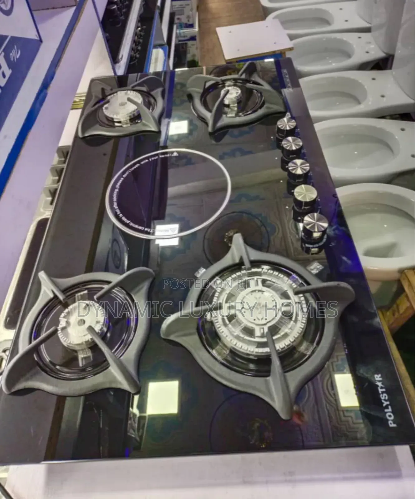 Polystar Built in Gas Hob 4 Gas Burner and 1 Hot Plate