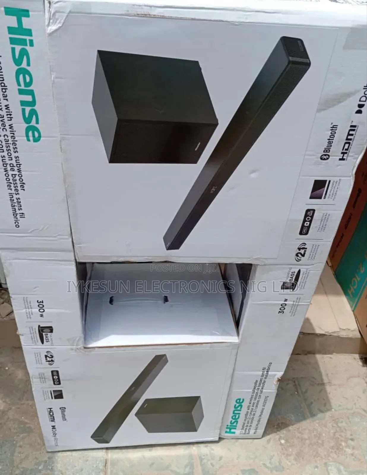 Original Hisense 300watts Powerful Sonudbar Bluetooth Hdmi