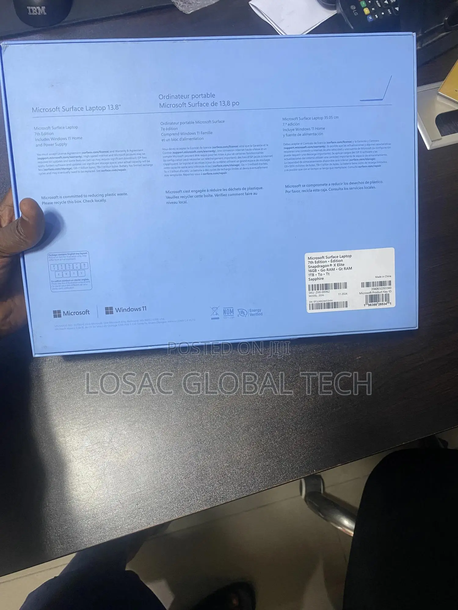 New Microsoft Surface Laptop 16GB Qualcomm Snapdragon X Elite SSD 1T