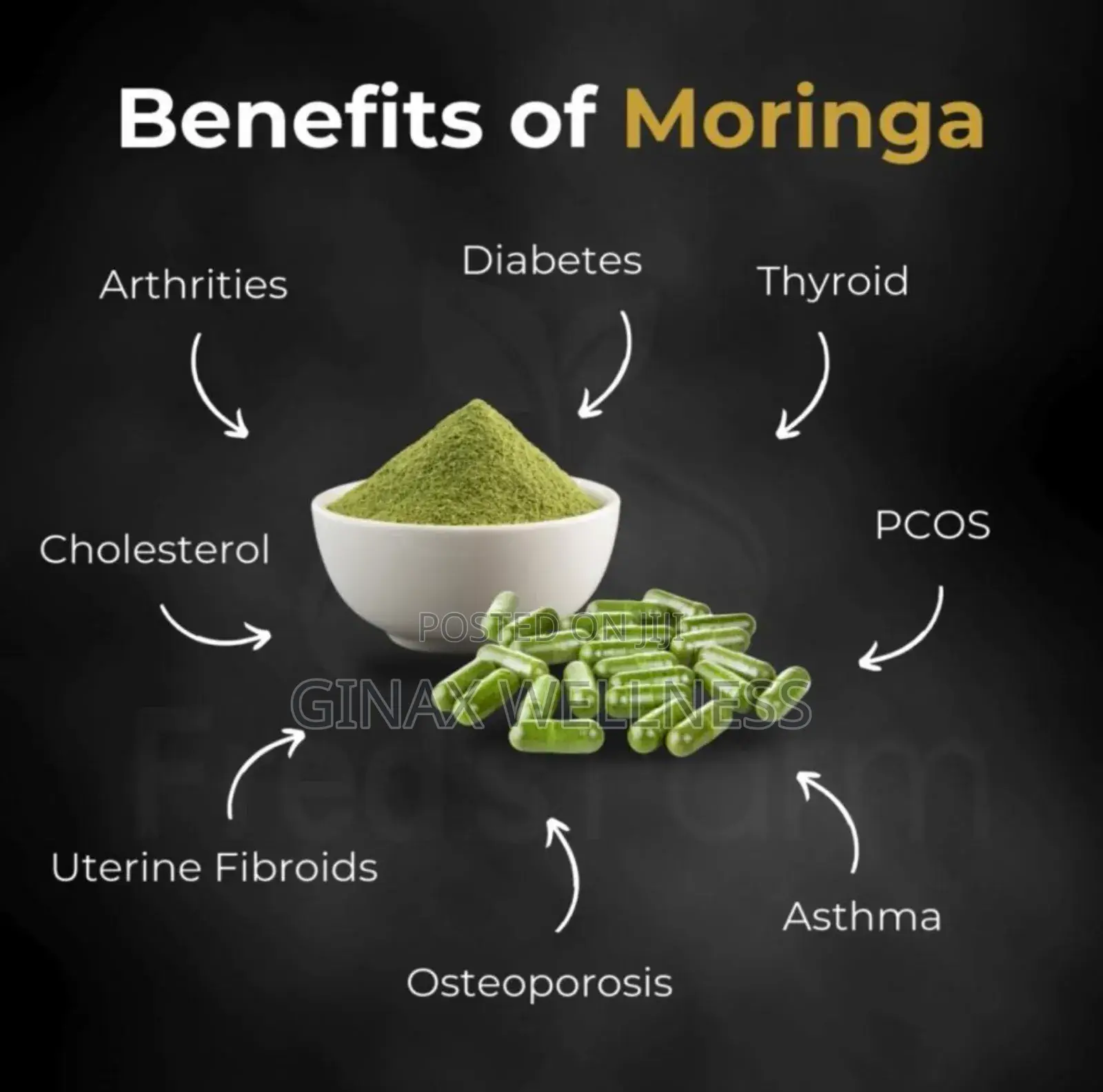 Moringa Leaf Powder for Blood Sugar Heart Health (907g)