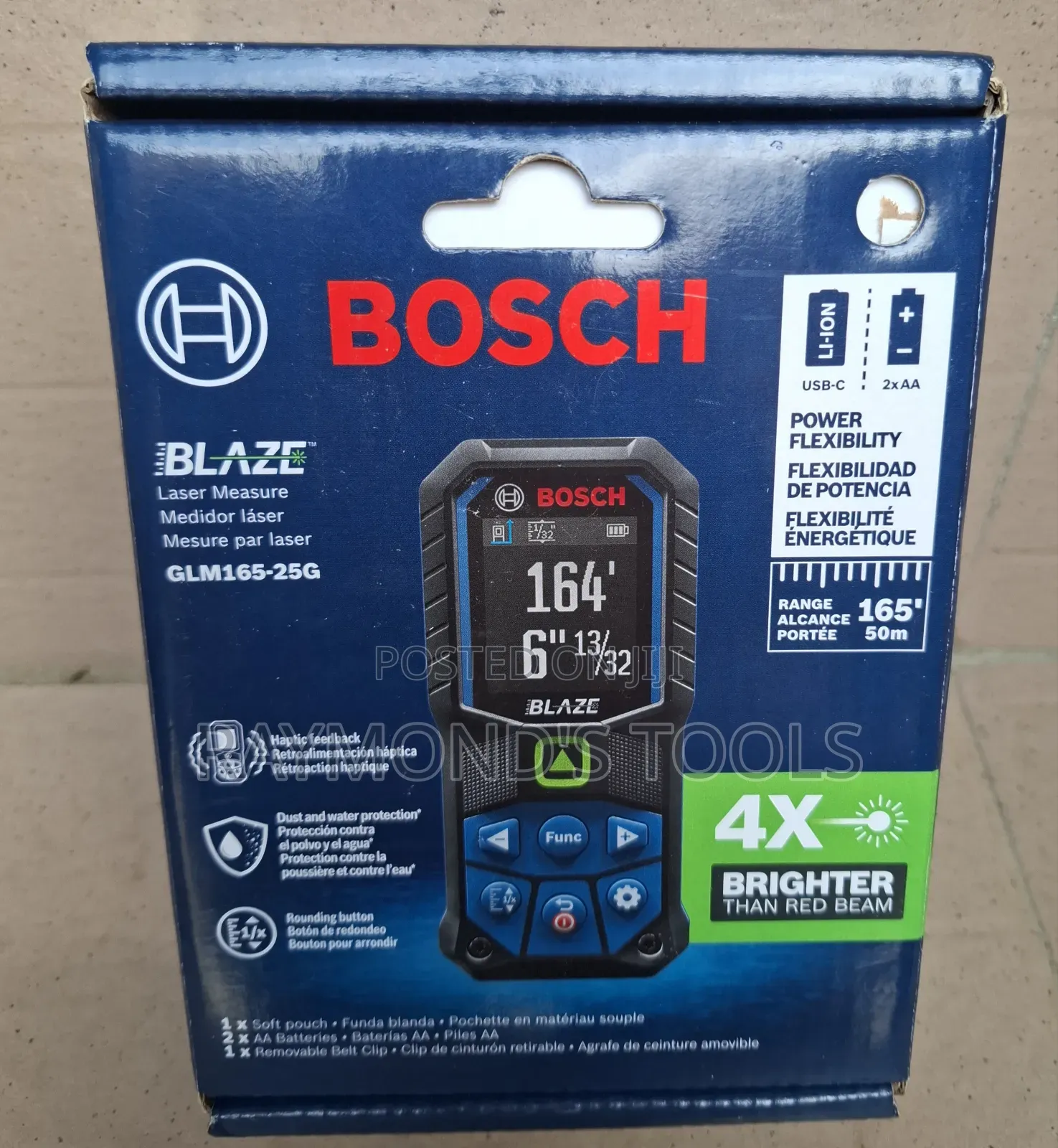 GLM 165-27g 50 Meters Green Laser Measuring Type Bosch
