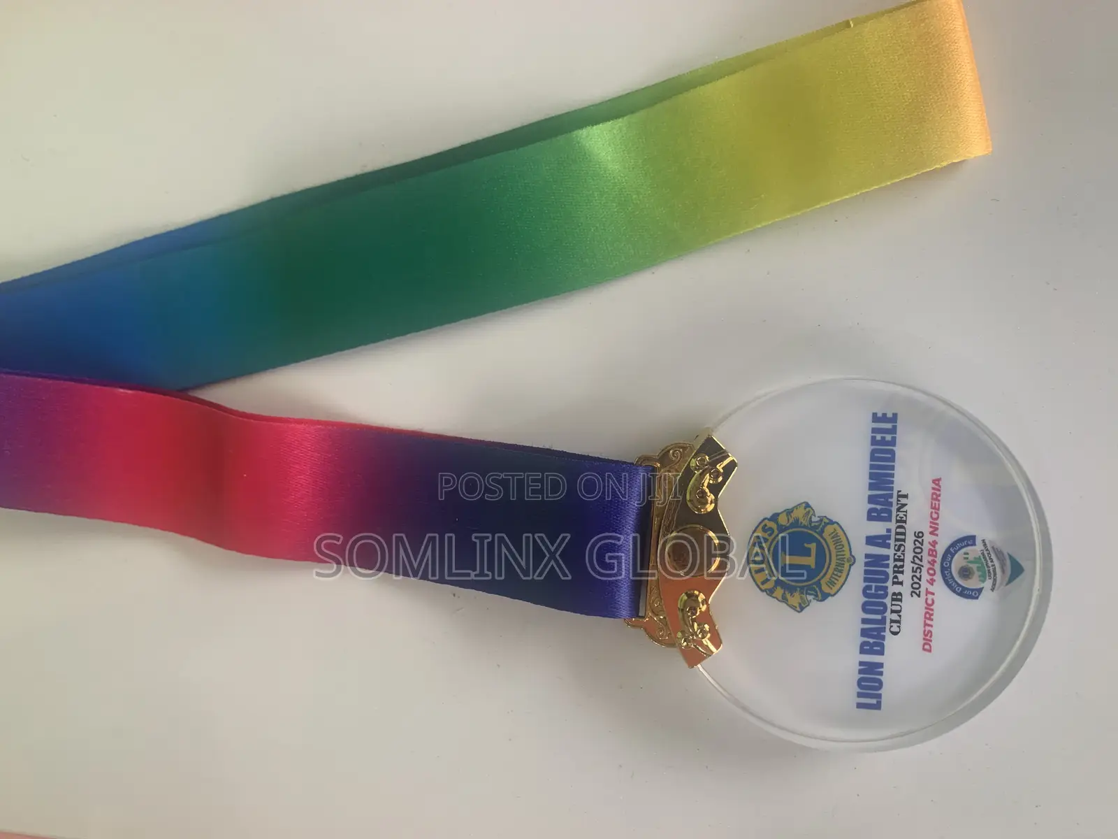 Crystal Medals Available With Rainbow Rope