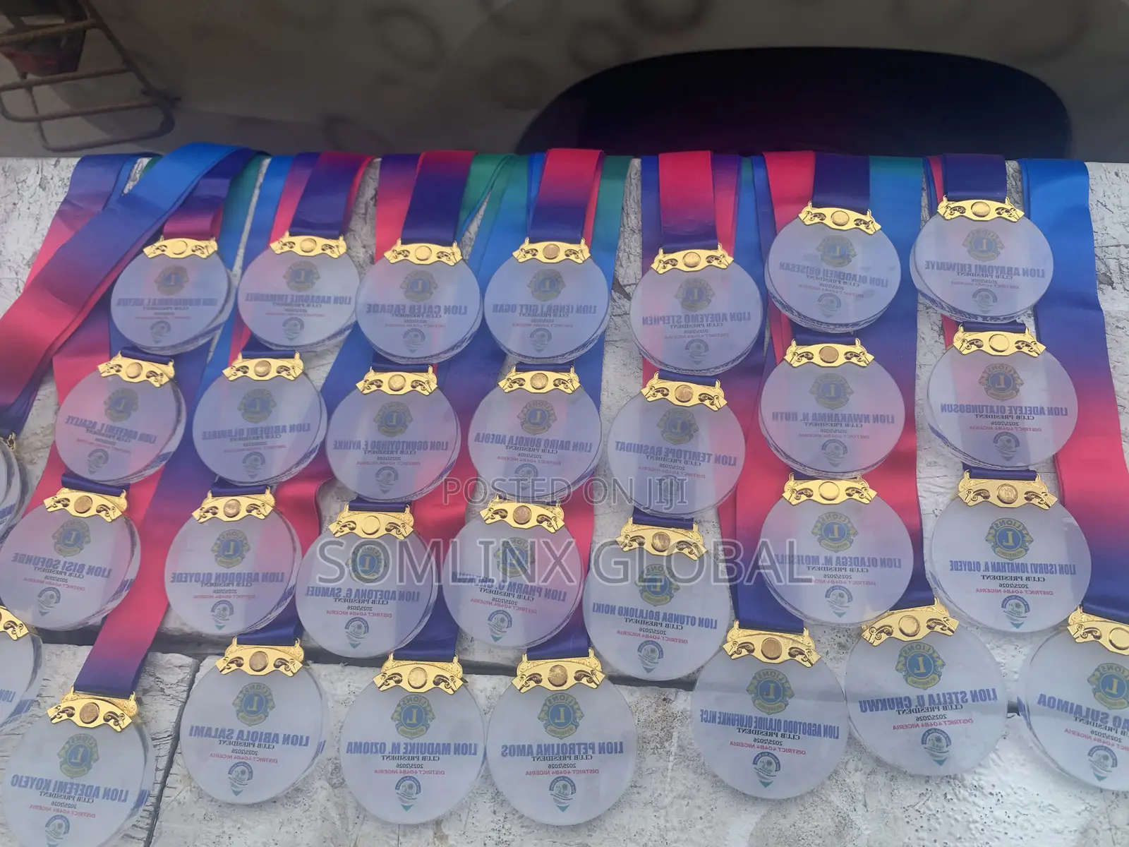 Crystal Medals Available With Rainbow Rope