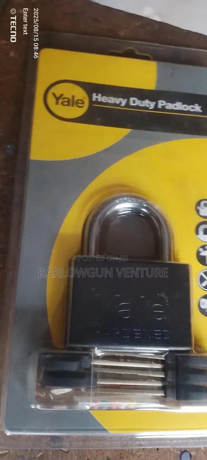 Yale Padlock Black 70mm