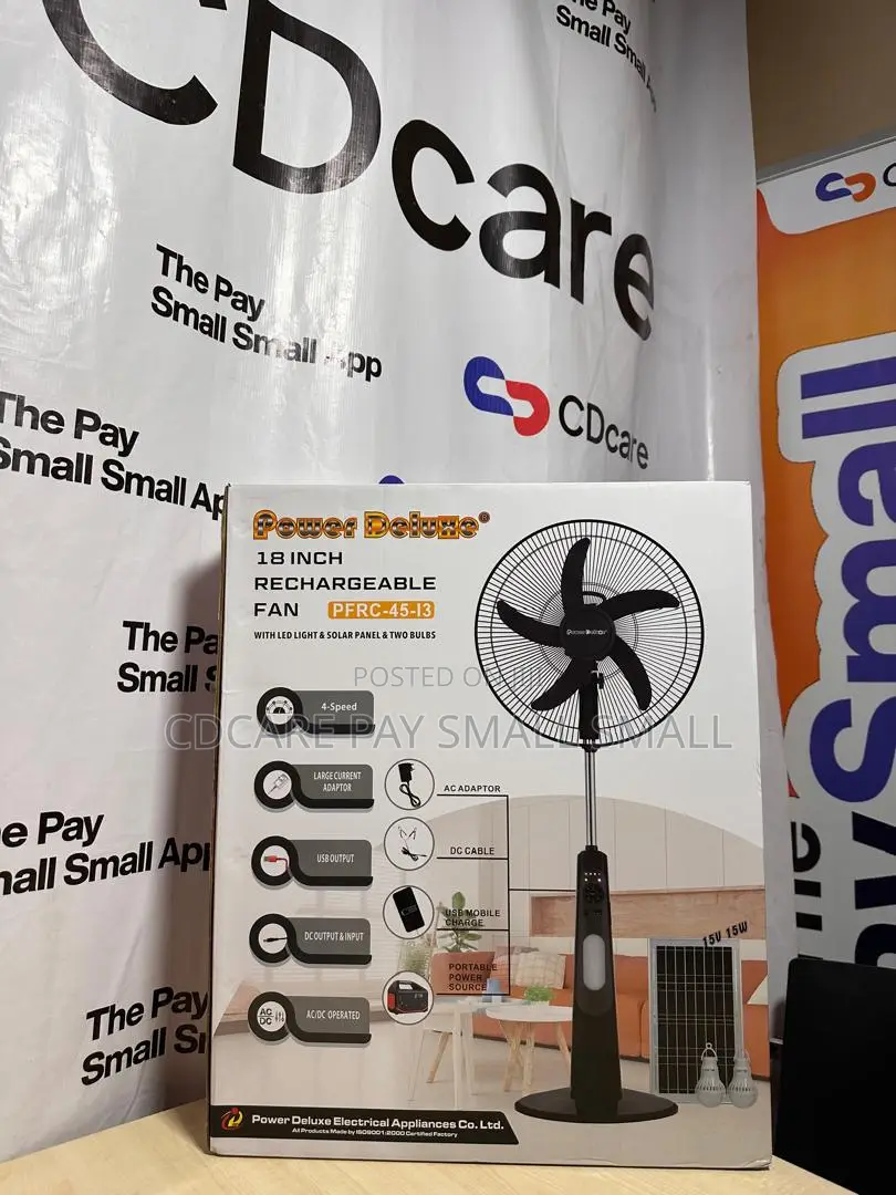 Pay Small Small Power Deluxe Rechargeable Fan On Cdcare.App