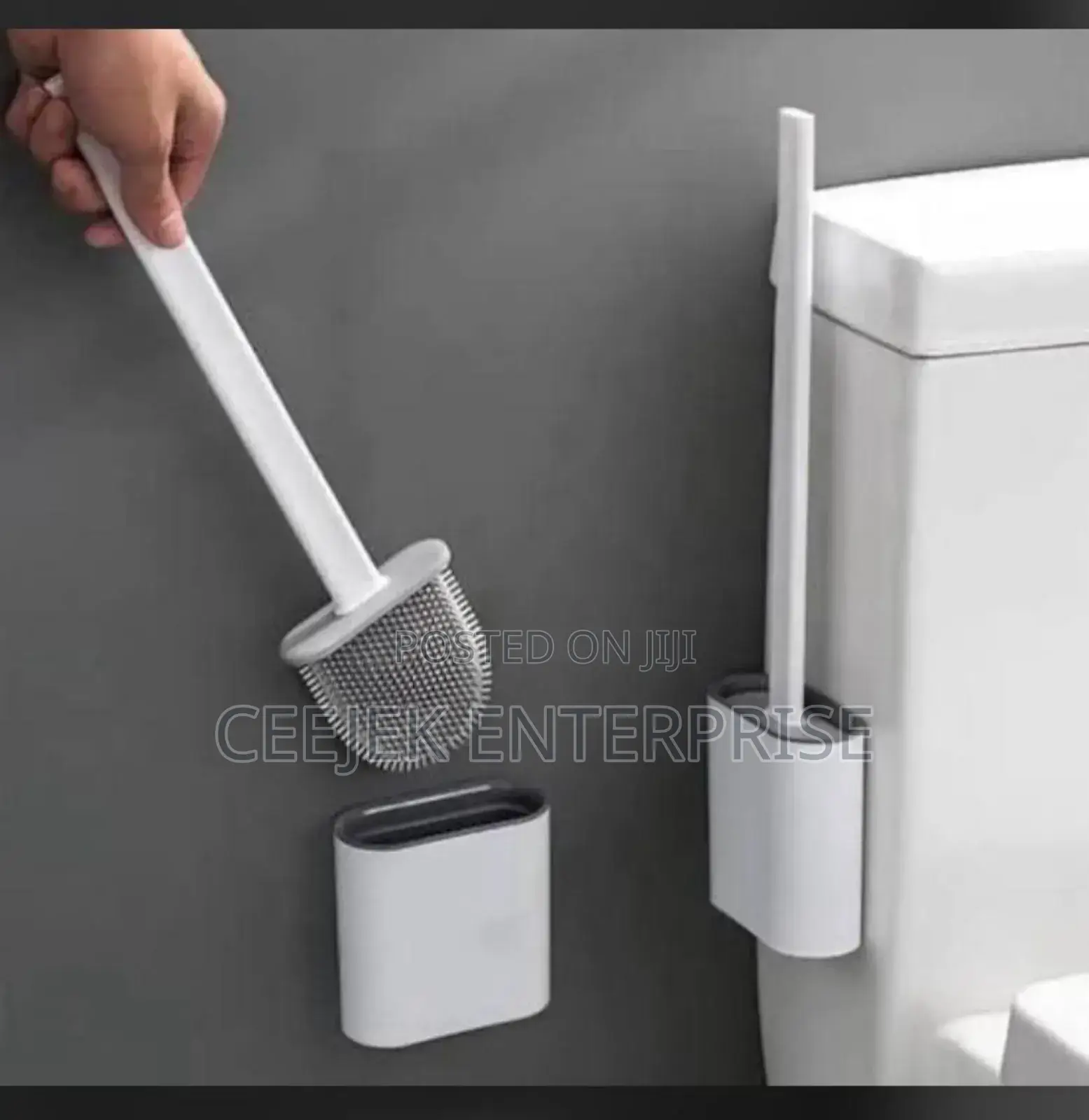 White Hanging Toilet Brush