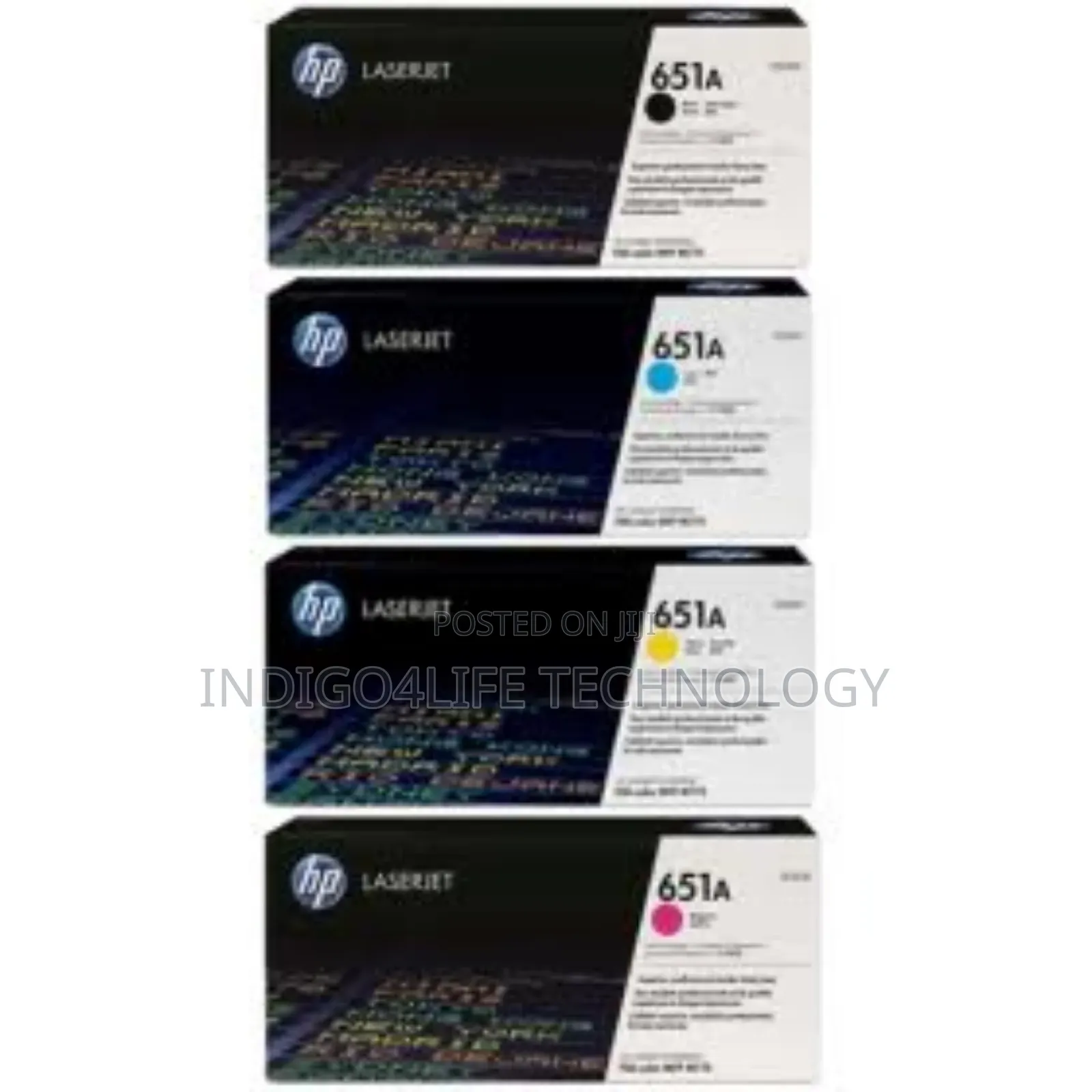 Hp 651a Laserjet Toner Black Magenta Cyan Yellow