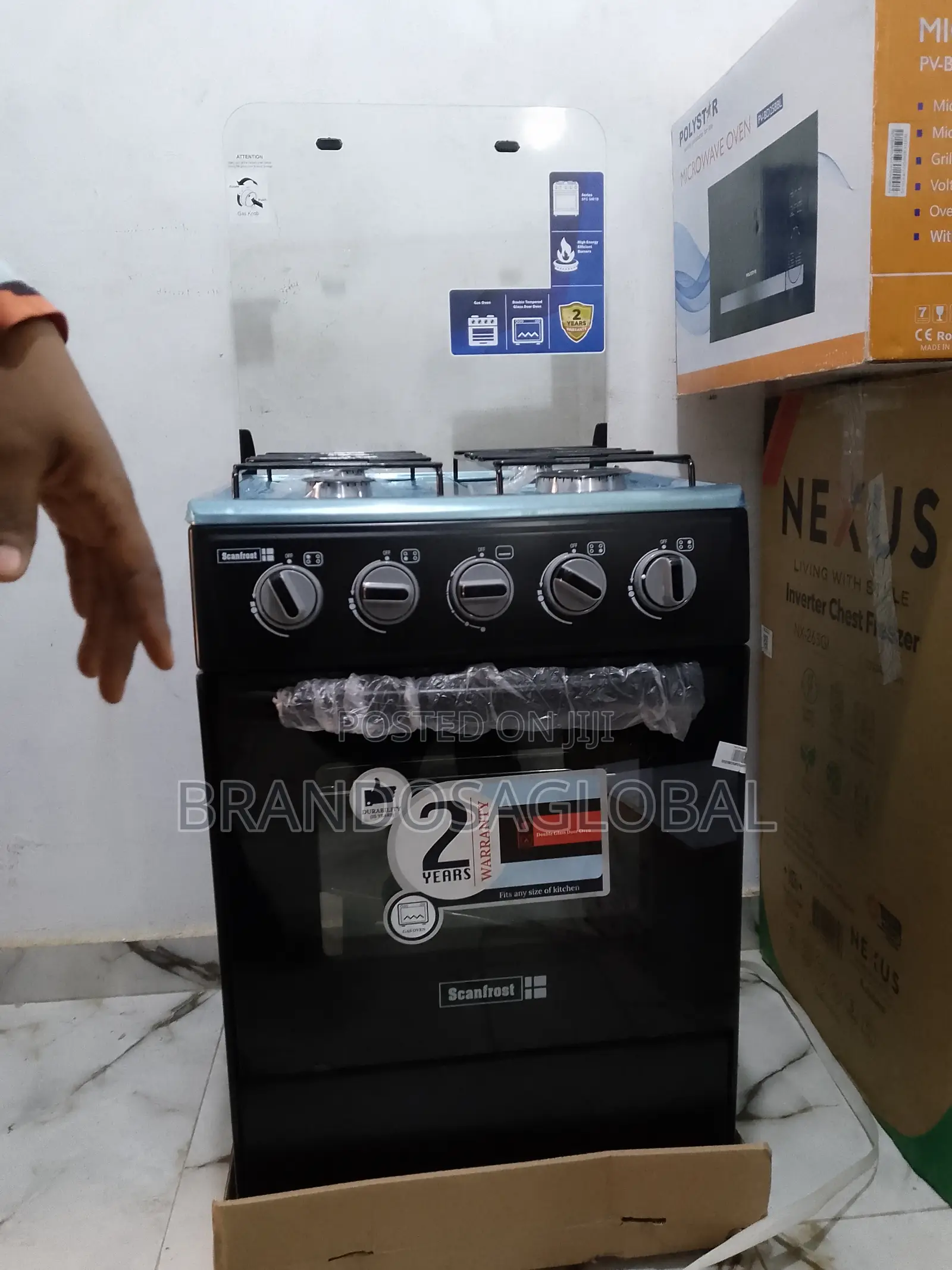 Buy Scanfrost 4 Burner Gas Cooker – Sealed New