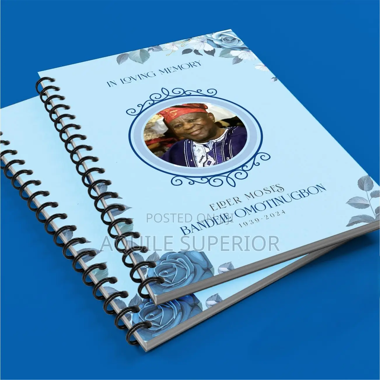 Custom Softcover Jotters Printed for Burial and Events, Lagos, 100pcs