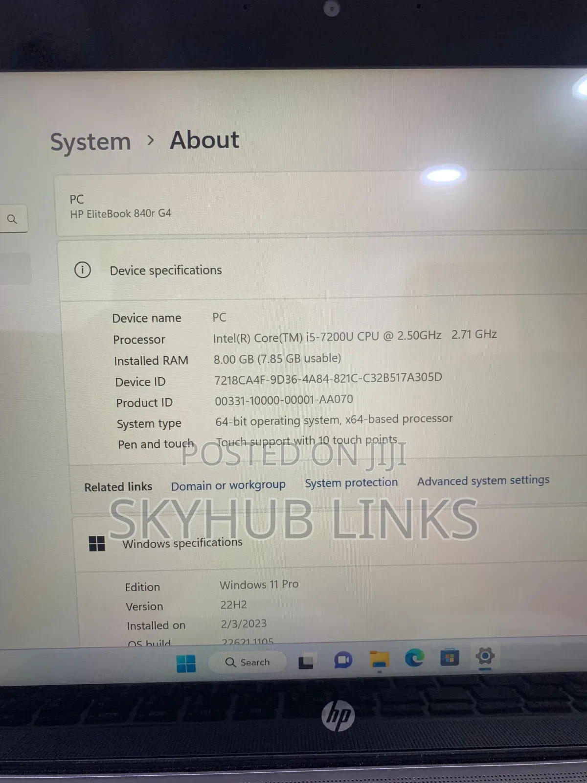 Laptop HP EliteBook 840 G4 8GB Intel Core i5 SSD 256GB