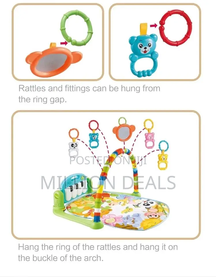 Multi-Function Piano Baby Gym Fitness Rack Age 0+