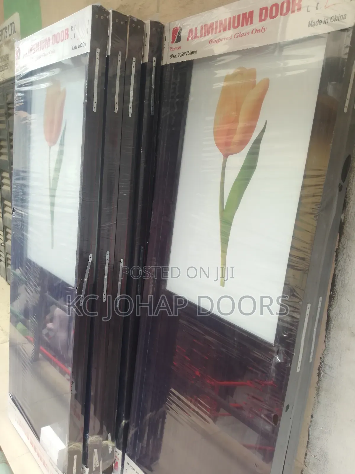 Aluminum Tempered Glass Bathroom and Toilet Door