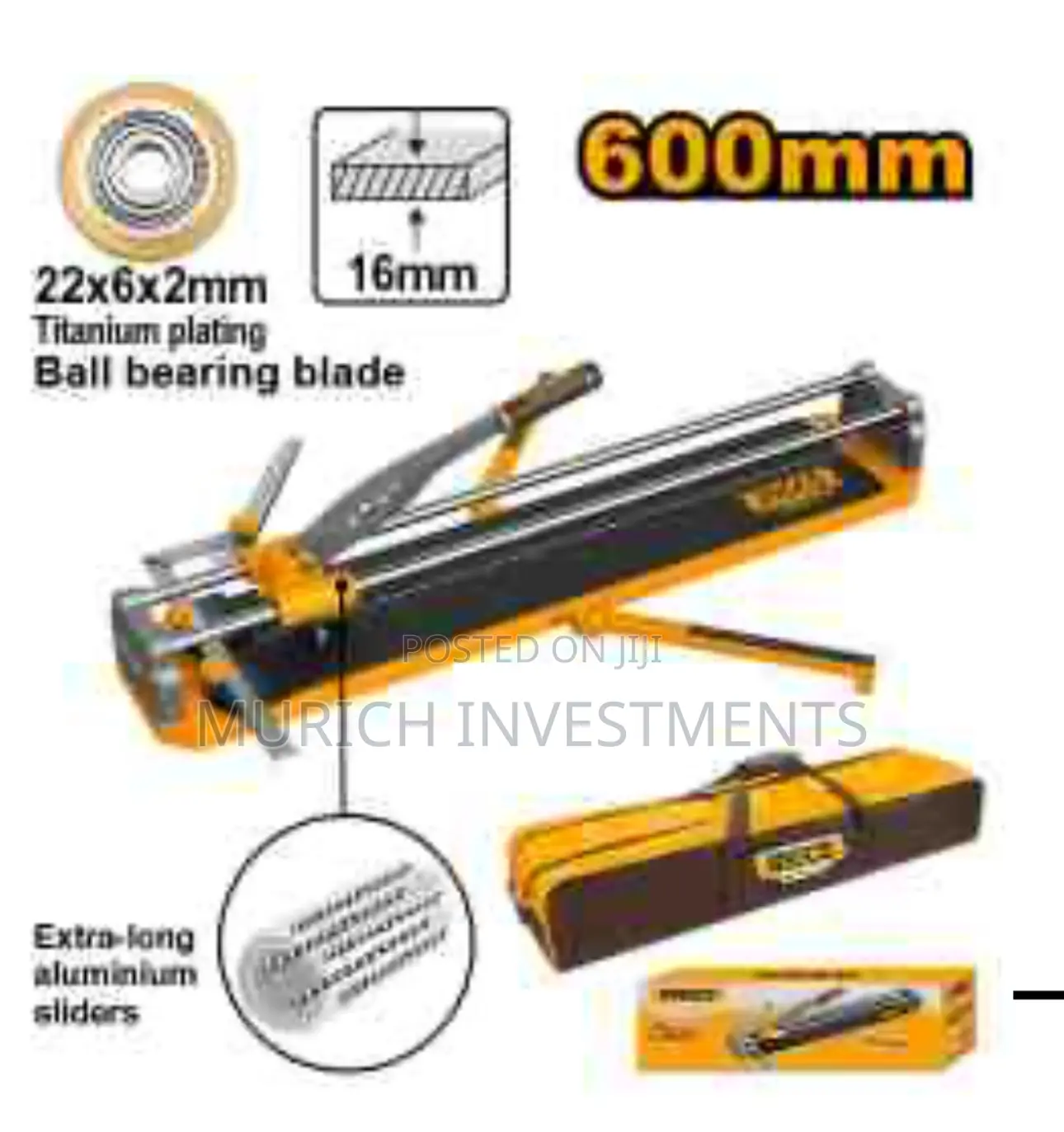 Ingco Manual Tile Cutter 600mm Thickness 16mm Not Usual 12mm