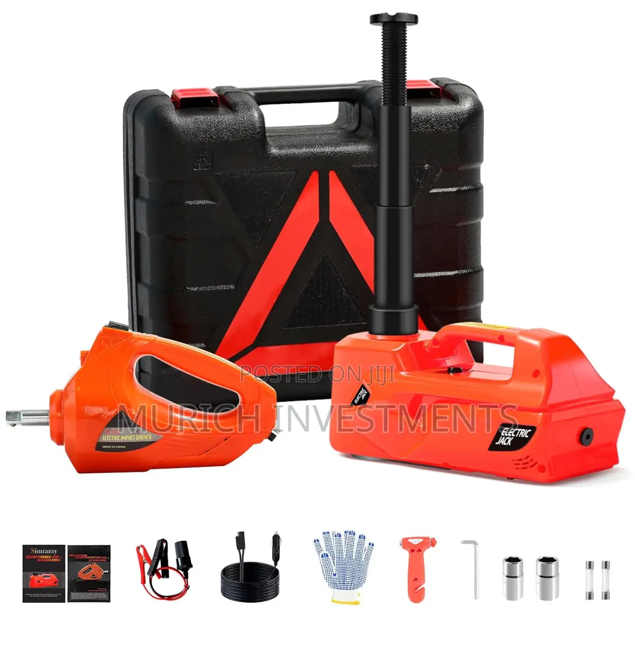 Automatic 5t Electric Car Jack + Wrench Led- Roadside Emergency Tool