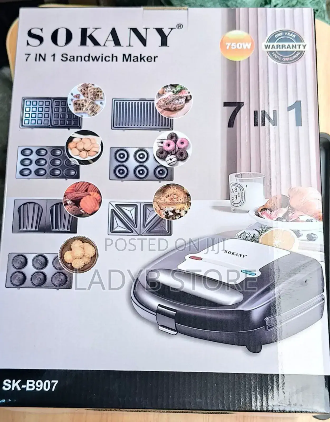 Sokany 7in1 Waffle and Sandwich Maker