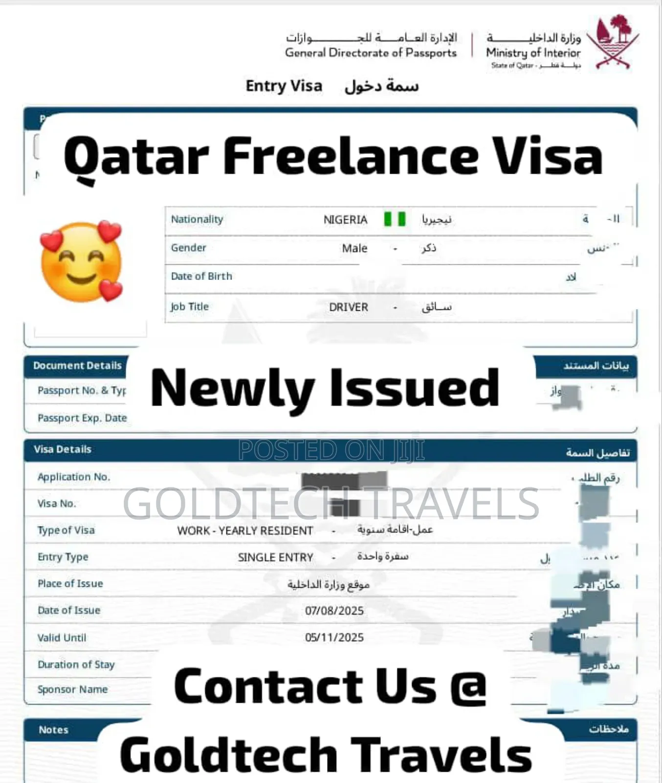 Qatar Freelance Visa Available
