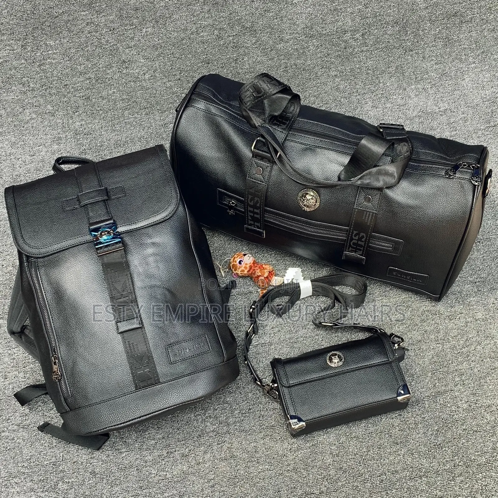 Quality Sunsilk Leather Backpack, Duffel Bag Cross Bag Combo