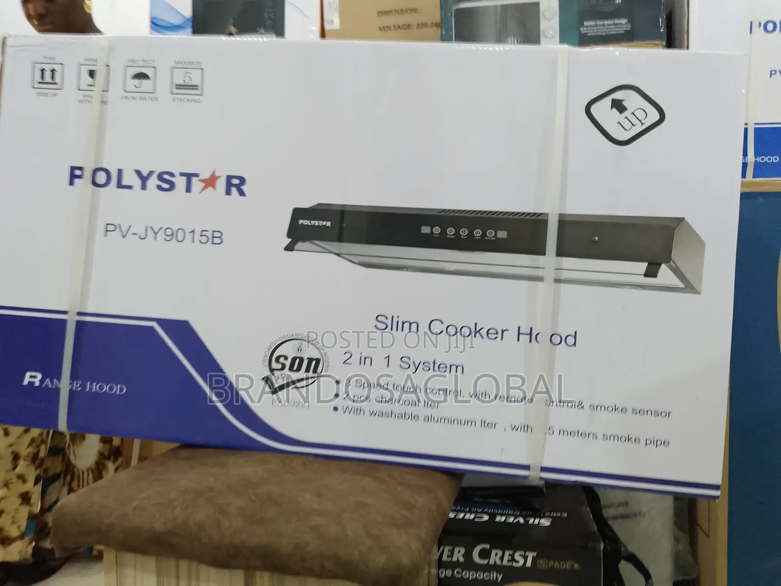 Polystar 90cm Cooker Hood – Elegant Efficient