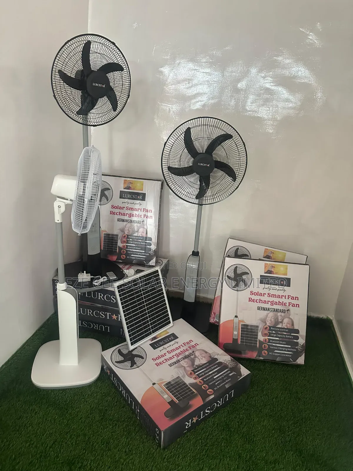 Solar Rechargeable Standing Fan