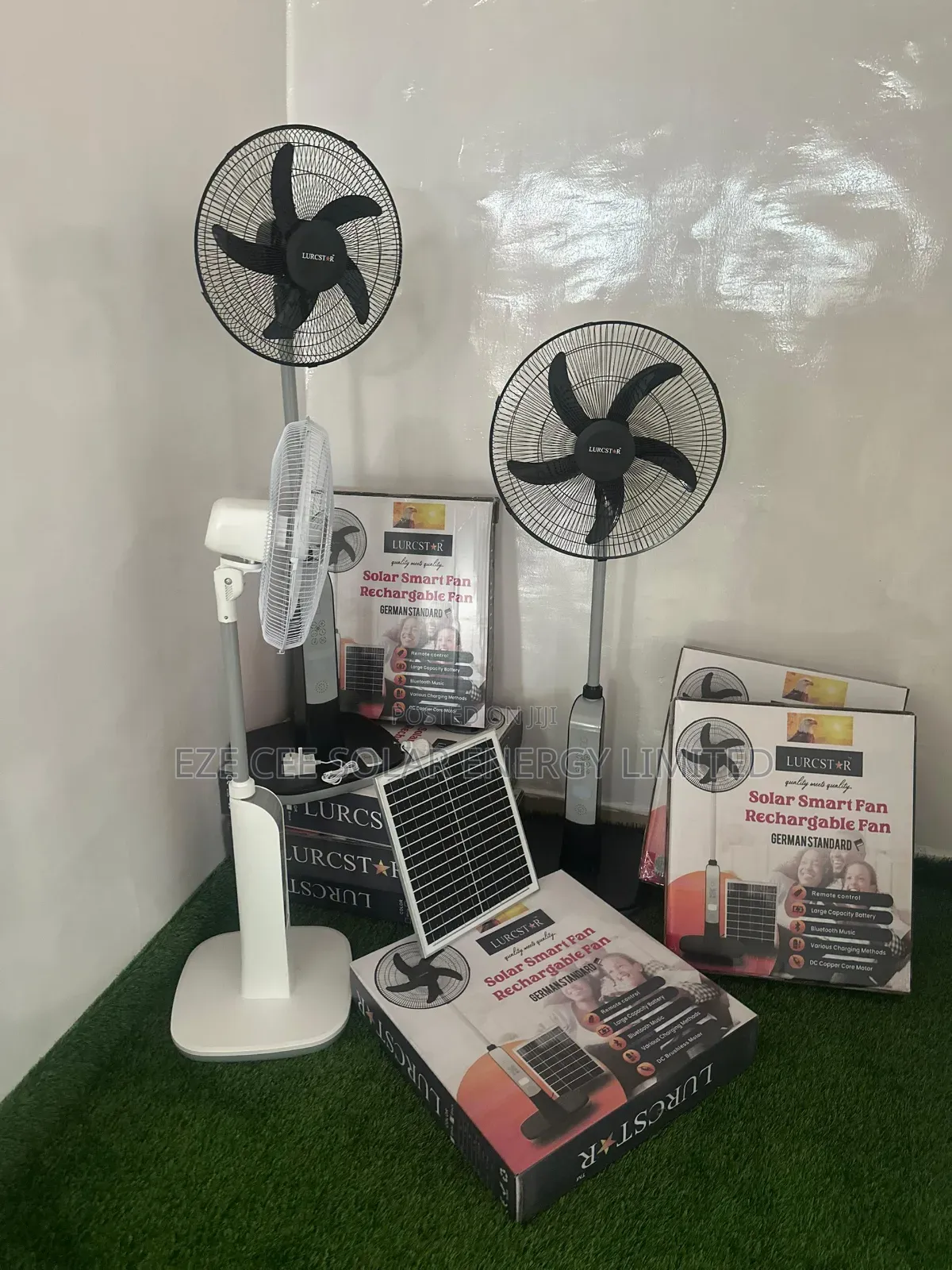 Solar Rechargeable Standing Fan