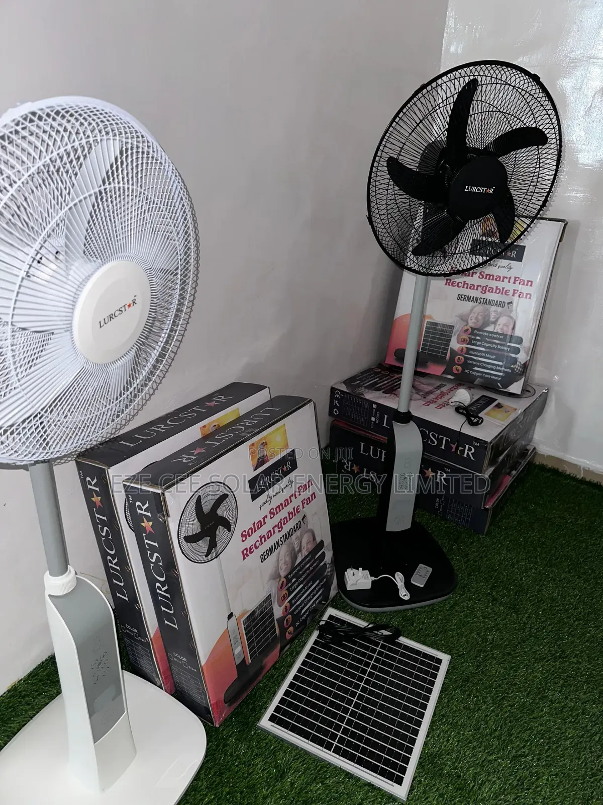 Solar Rechargeable Standing Fan