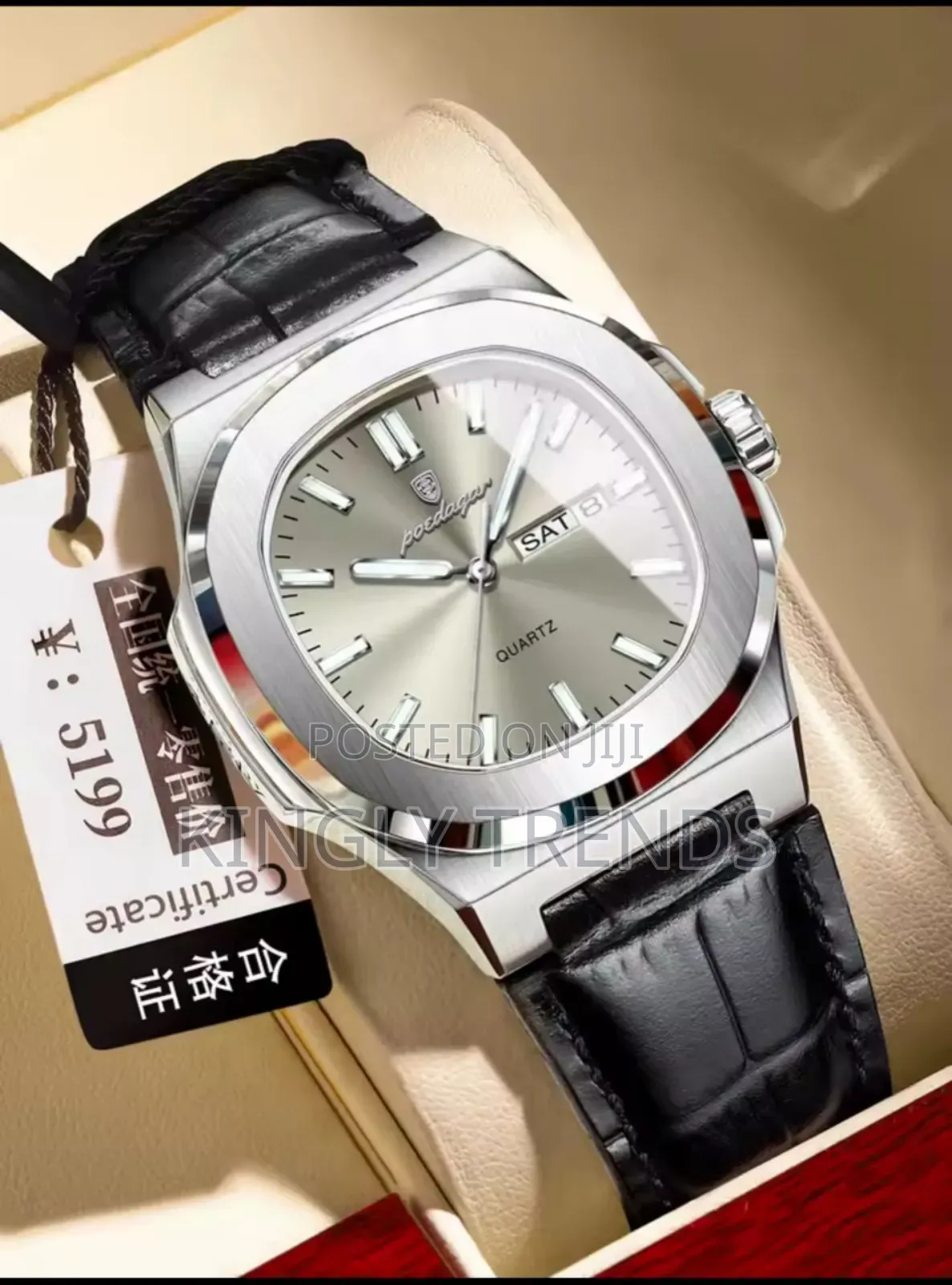 High Quality Poedagar Leather Wristwatch