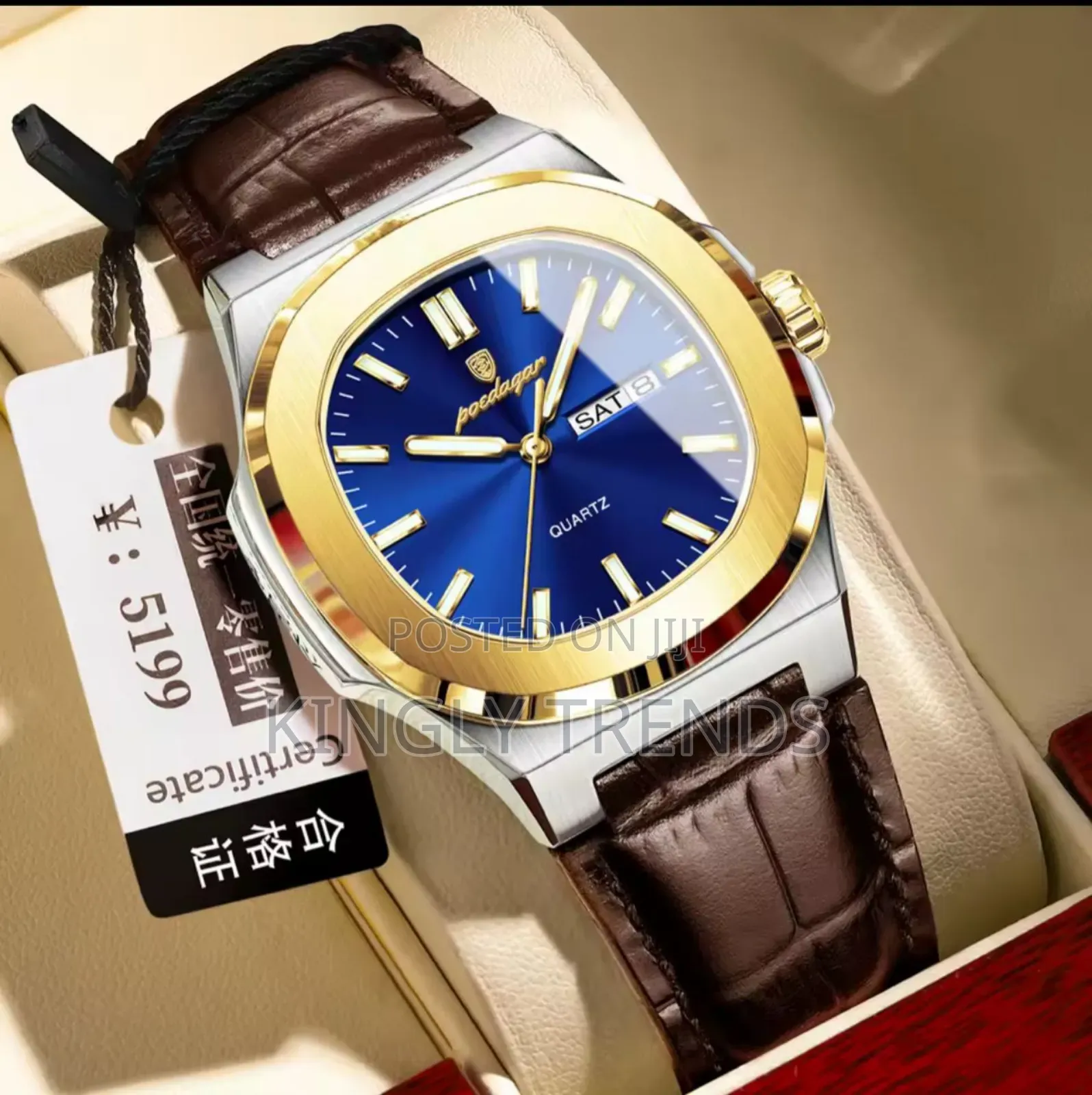 High Quality Poedagar Leather Wristwatch