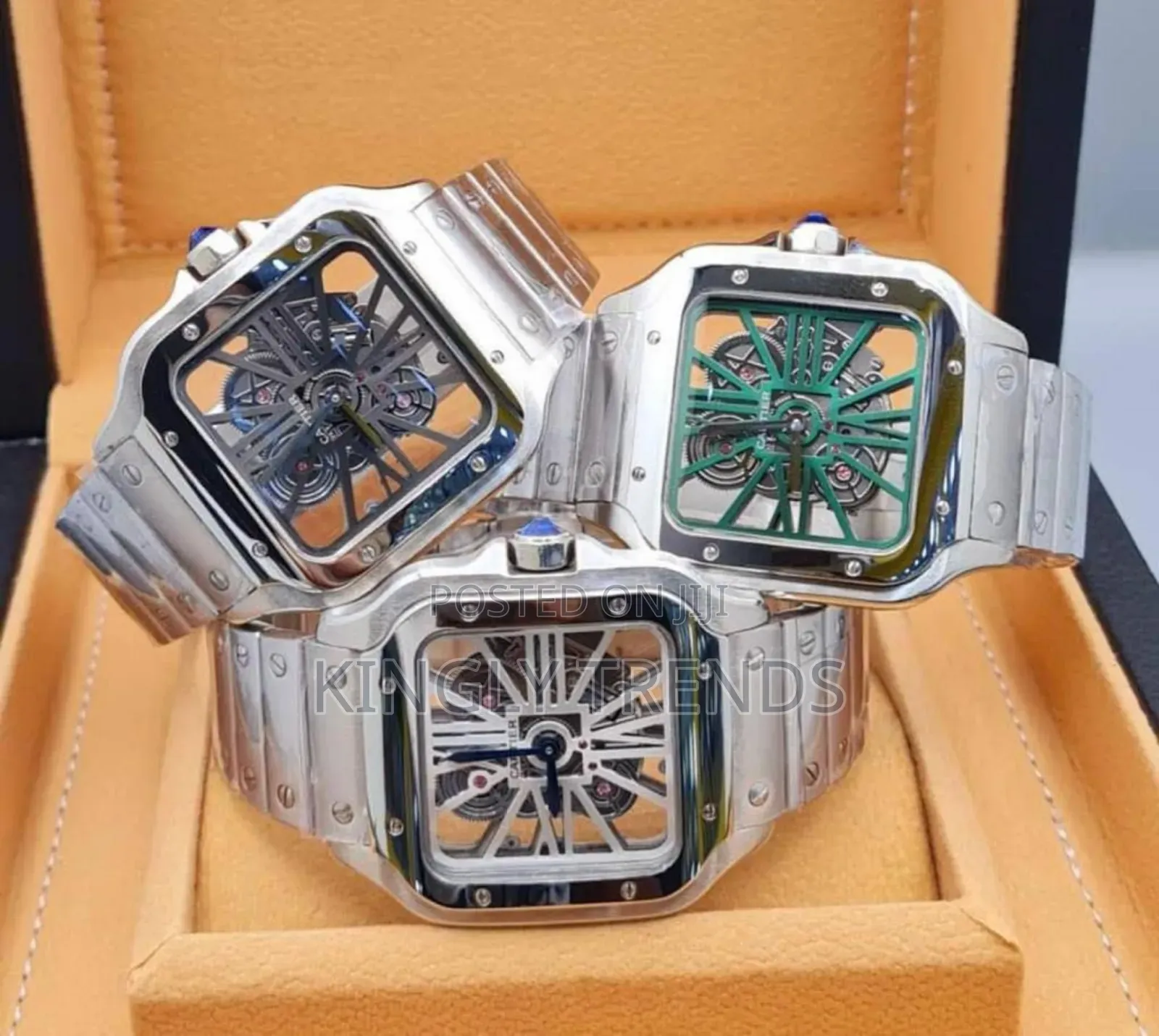 Cartier Skeleton Silver Wristwatch