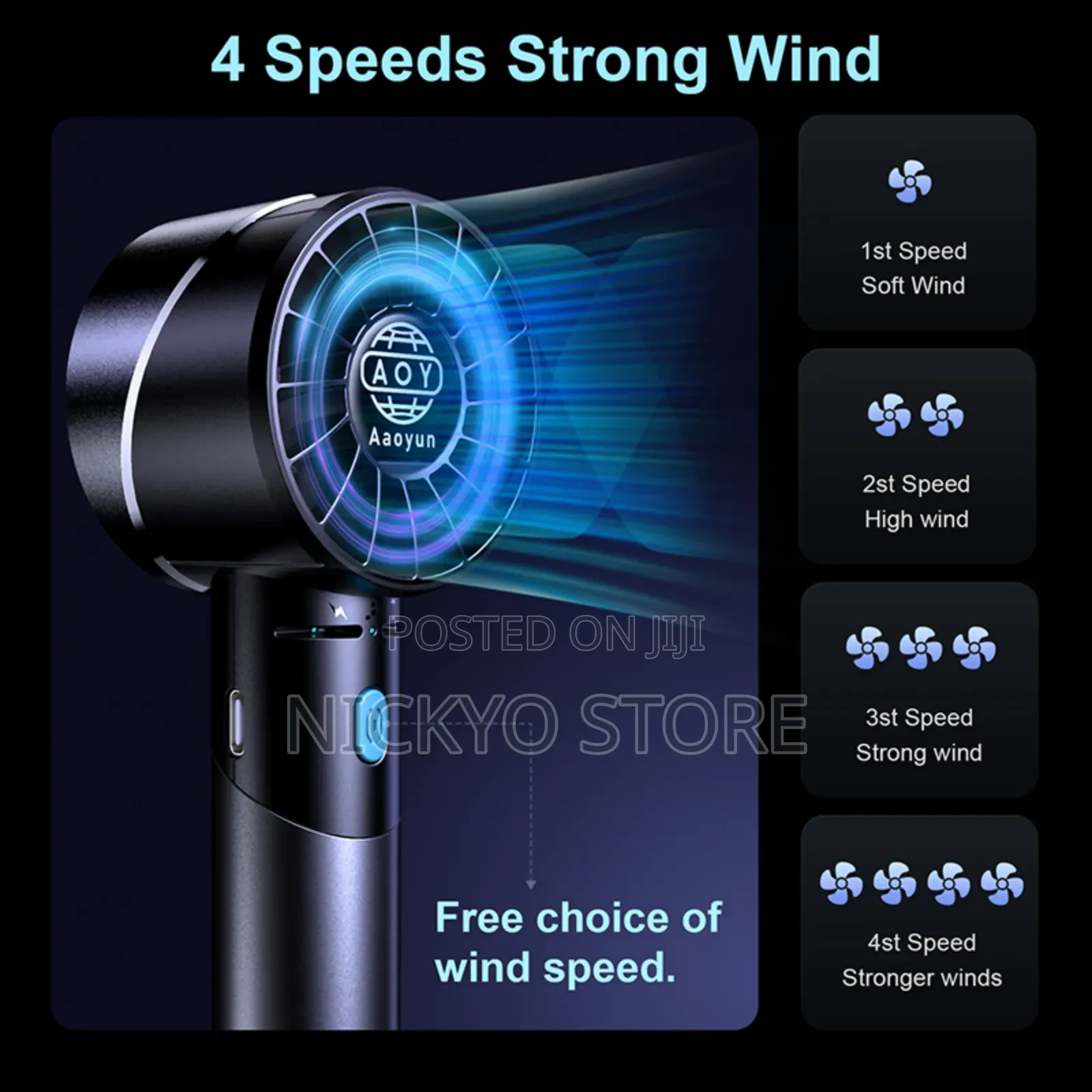 High Speed Portable Fan