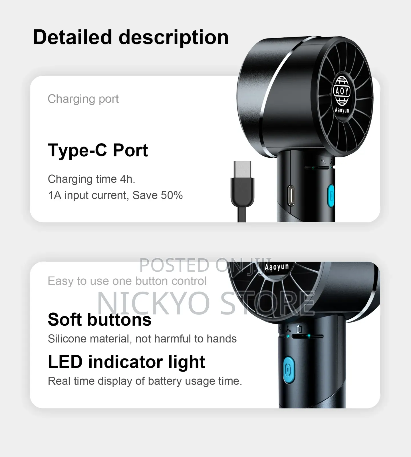 High Speed Portable Fan