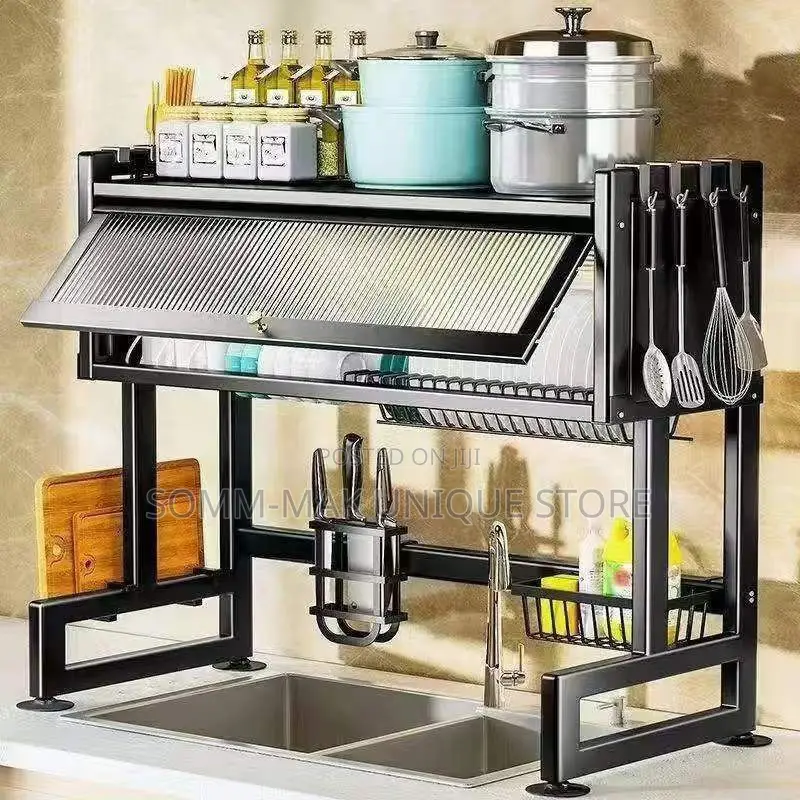 Adjustable Dish Drying Rack Over the Sink Kitchen Counter 65cm