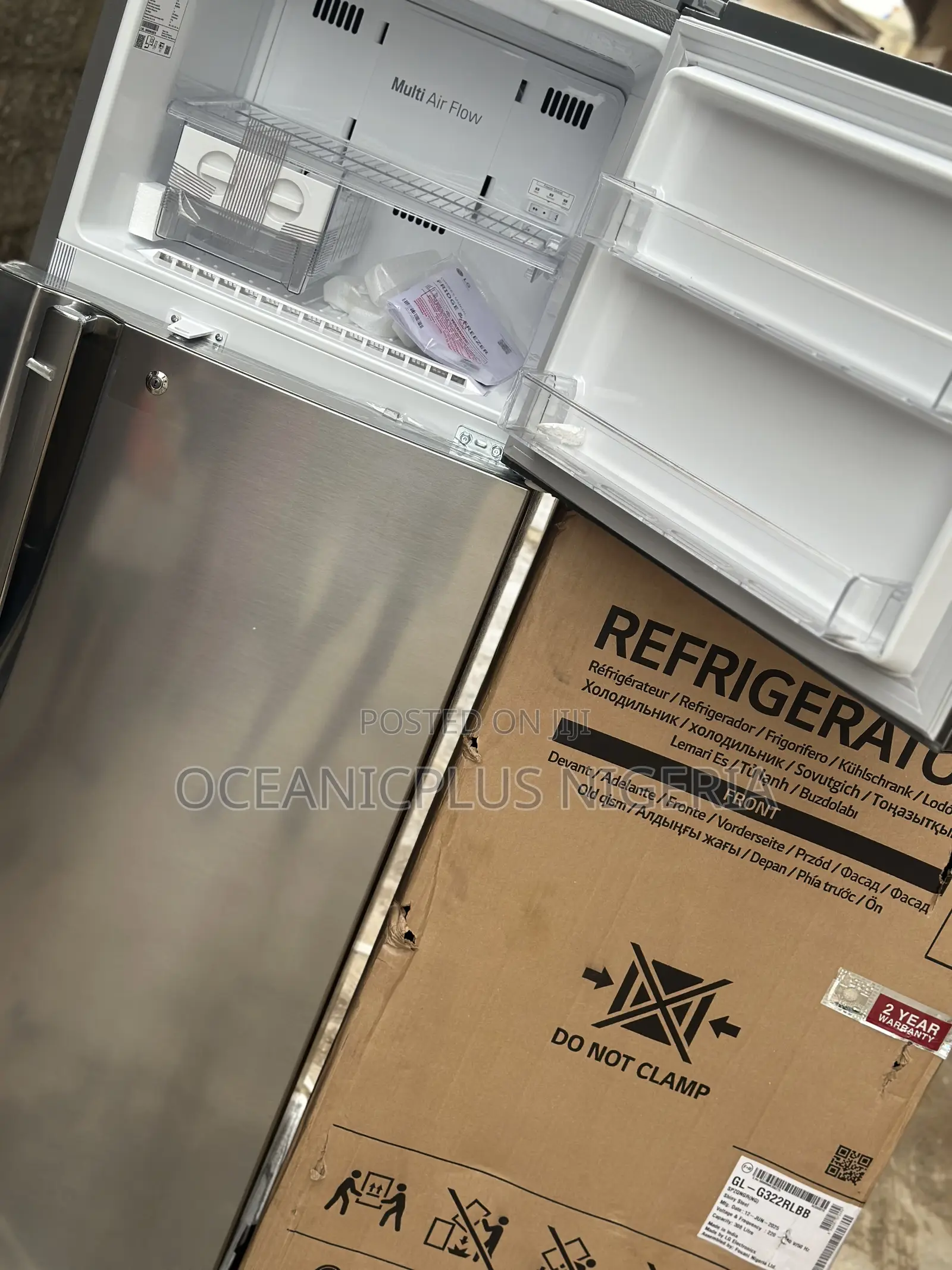 Lg 308l Fresh Zone Double Door (Ref 322rlbn)Refrigerator
