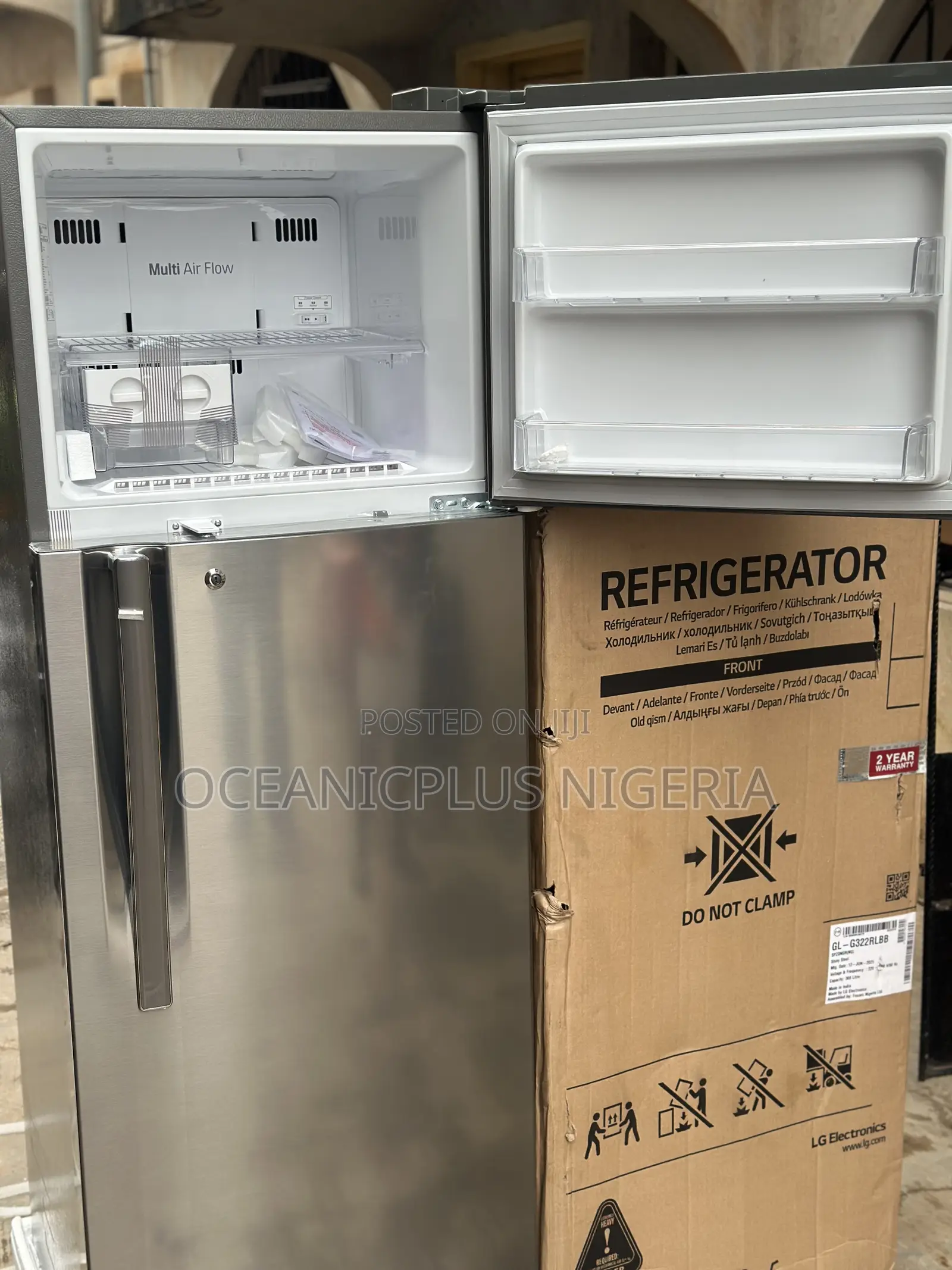 Lg 308l Chilledge Double Door (Ref 322rlbn)Non Frost Refrigerator