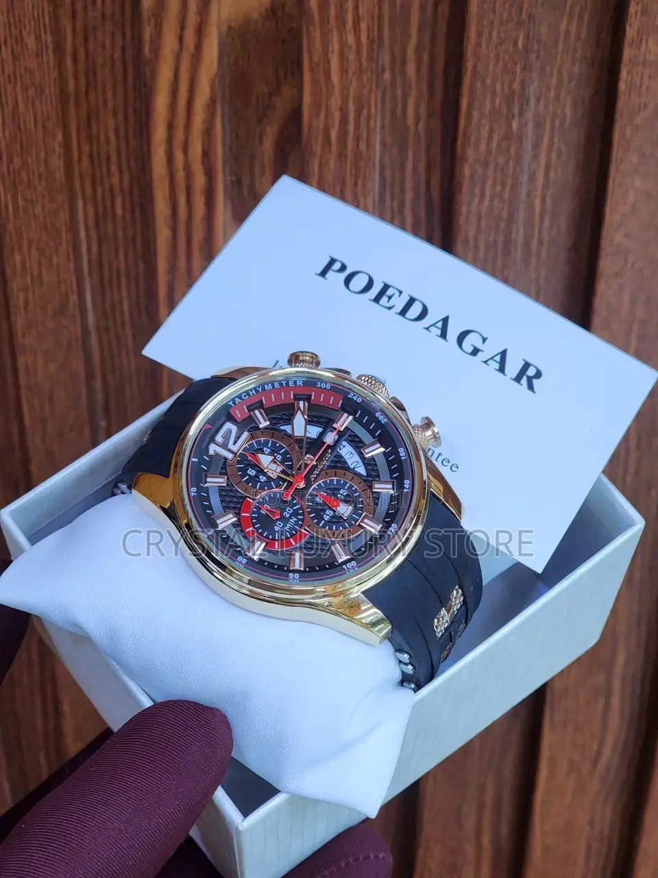 Poedagar Quality Men Rubber Strap Wristwatch