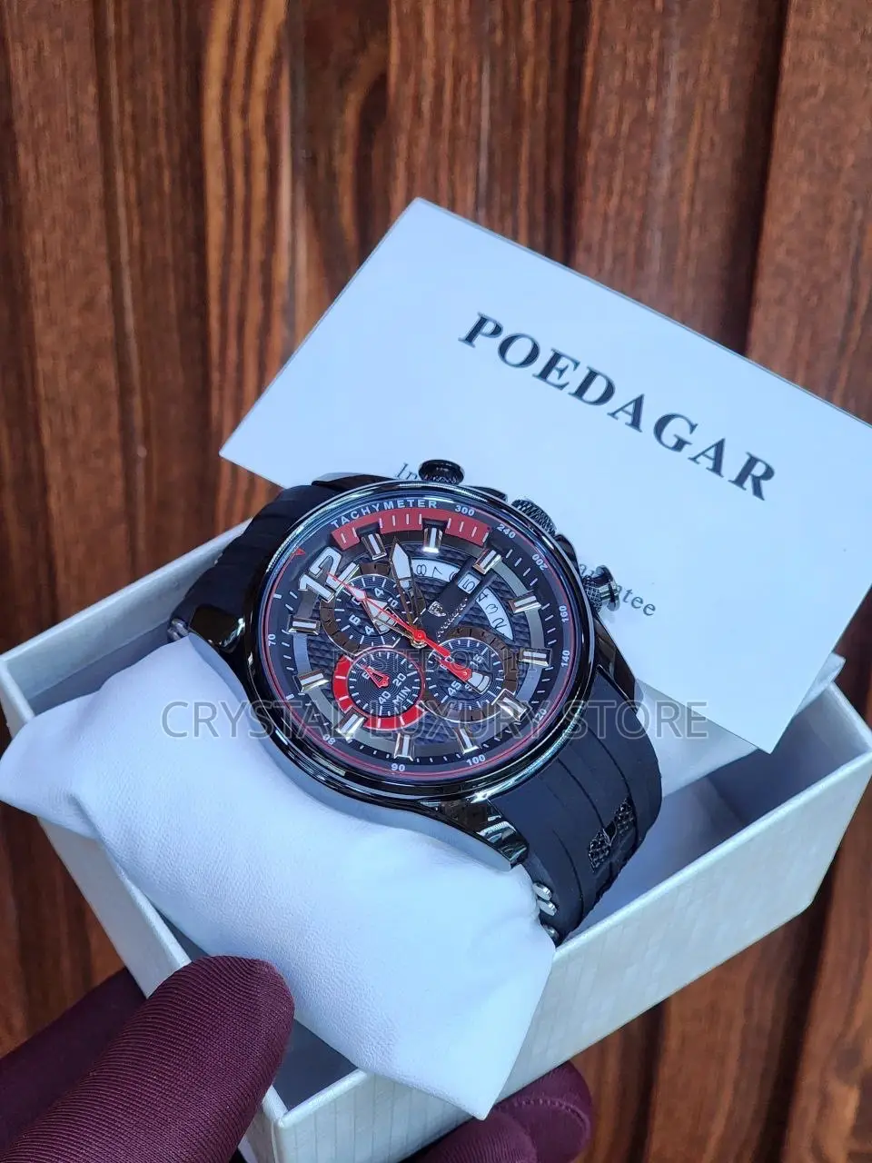 Poedagar Quality Men Rubber Strap Wristwatch