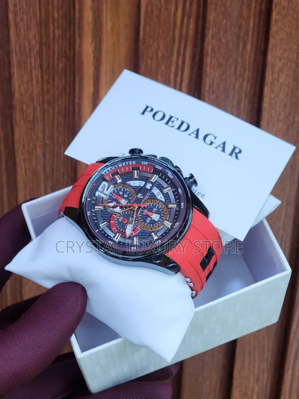 Poedagar Quality Men Rubber Strap Wristwatch