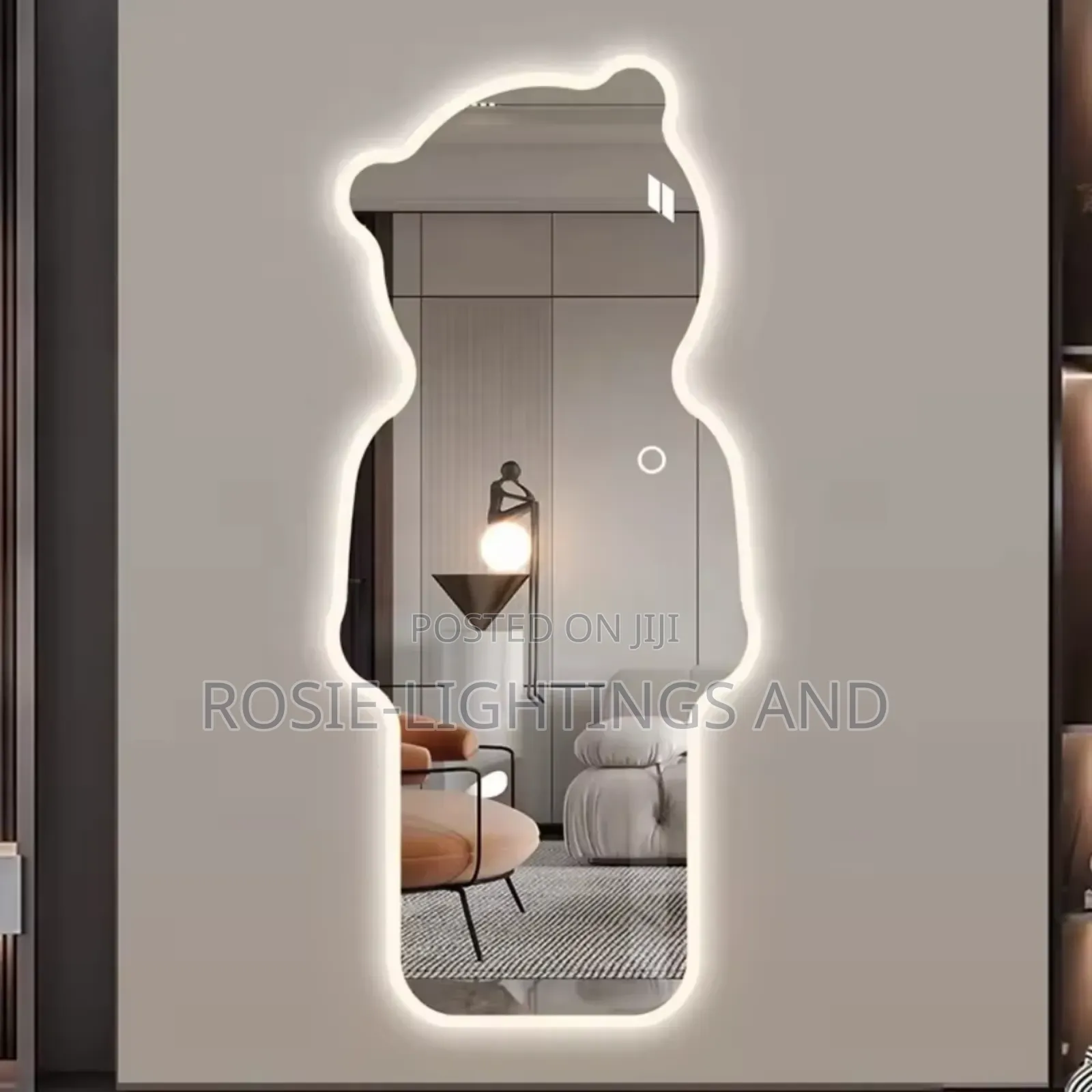 Bear Shaped Smart Full Body Led Luminous Decorative Wall Mirror