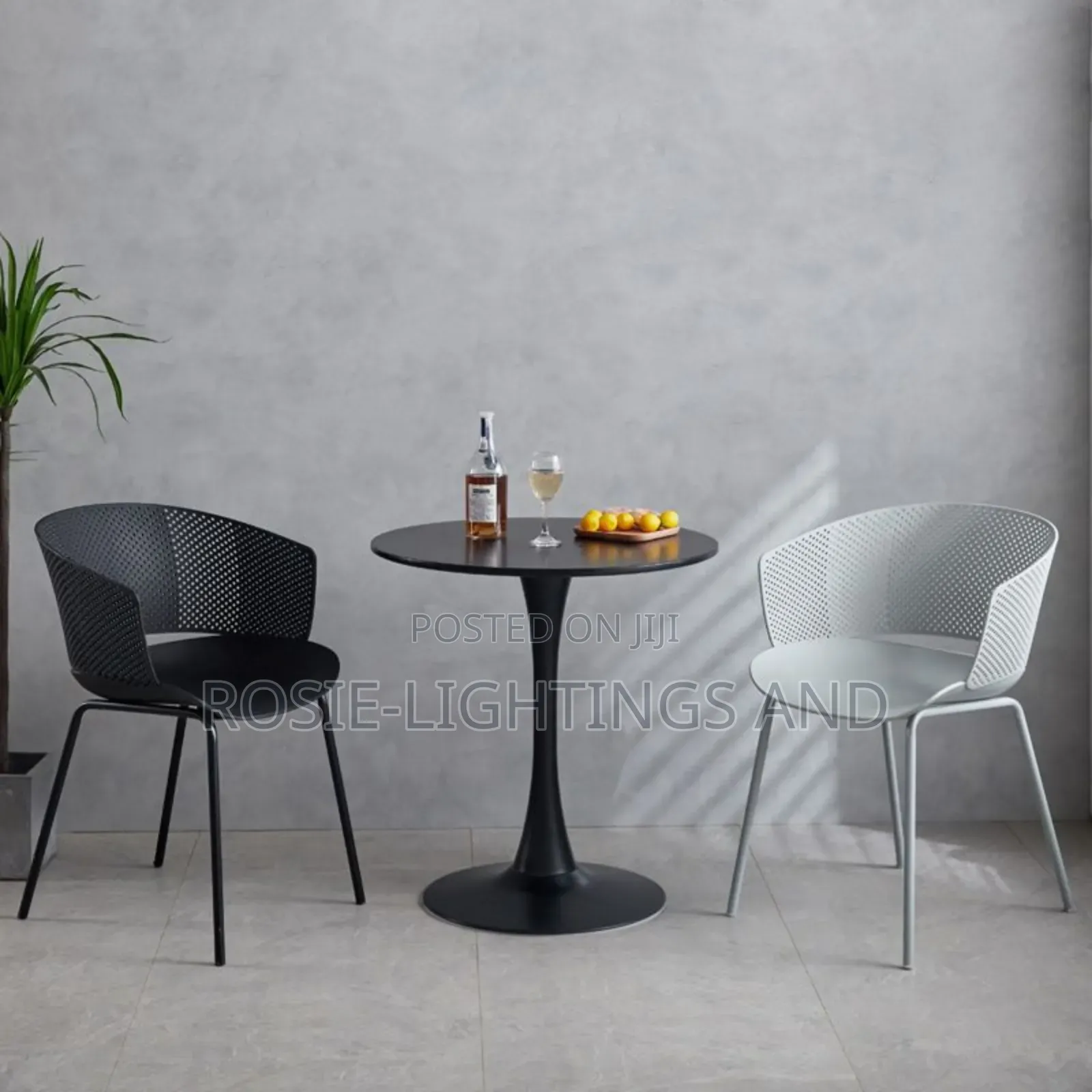Moulded Plastic Chair With Strong Metal Support