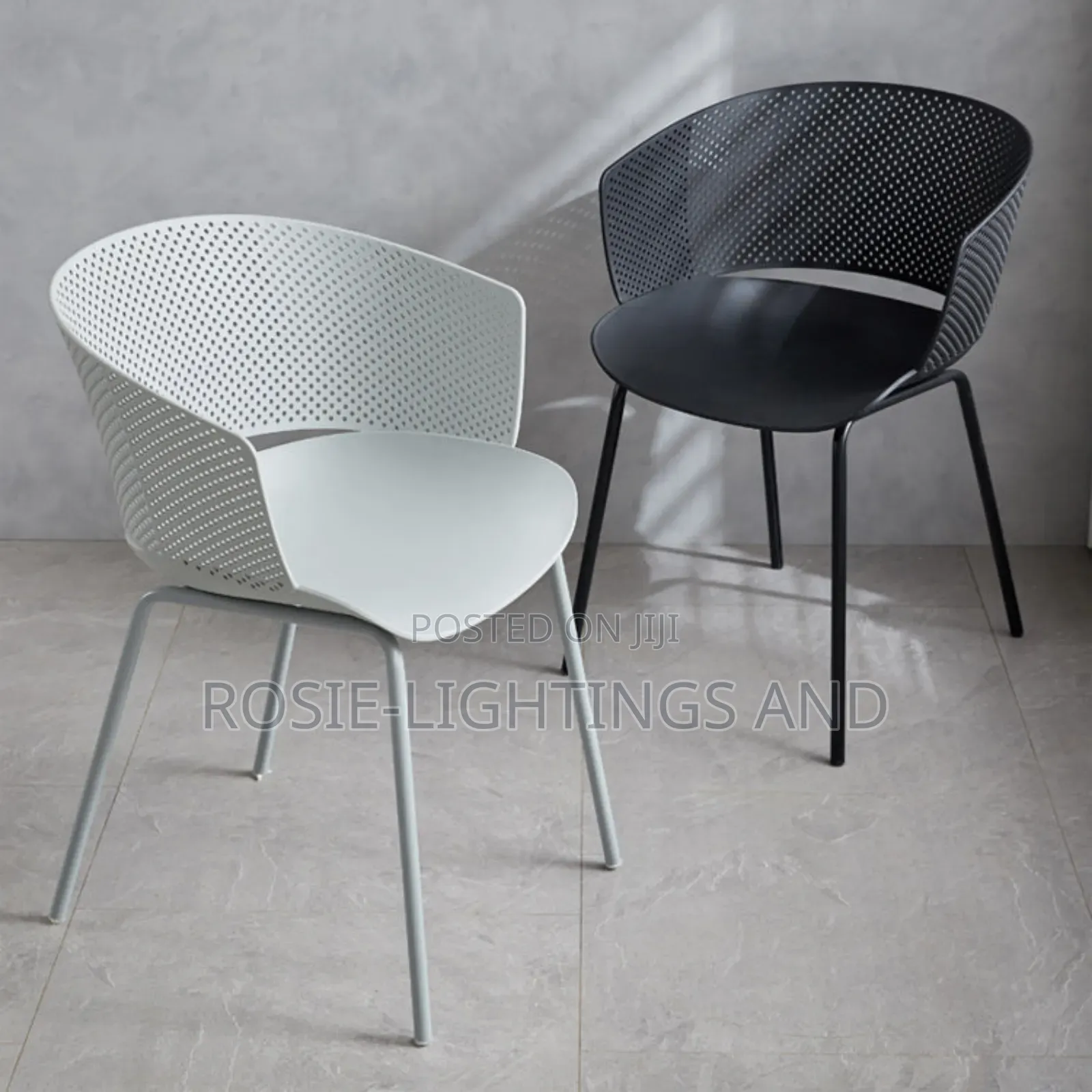 Moulded Plastic Chair With Strong Metal Support
