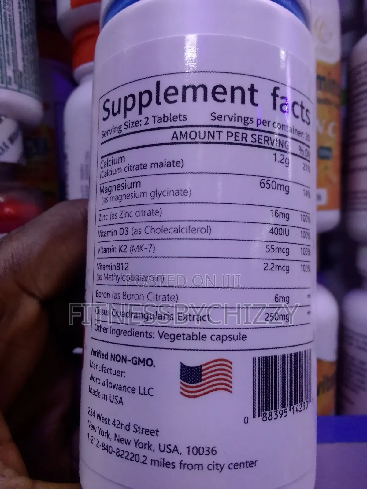 Calcium Magnesium Zinc + Vit D3 X 60 Tablets