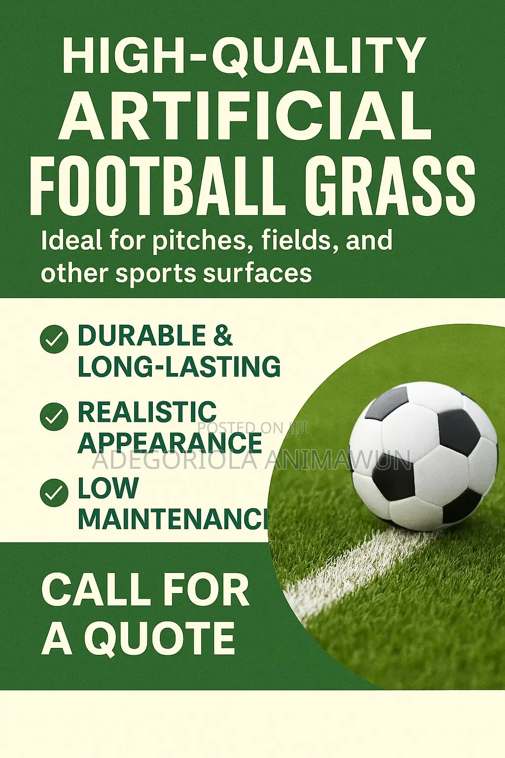 Premium Artificial Grass in Abuja – Perfect for Homes, Playground